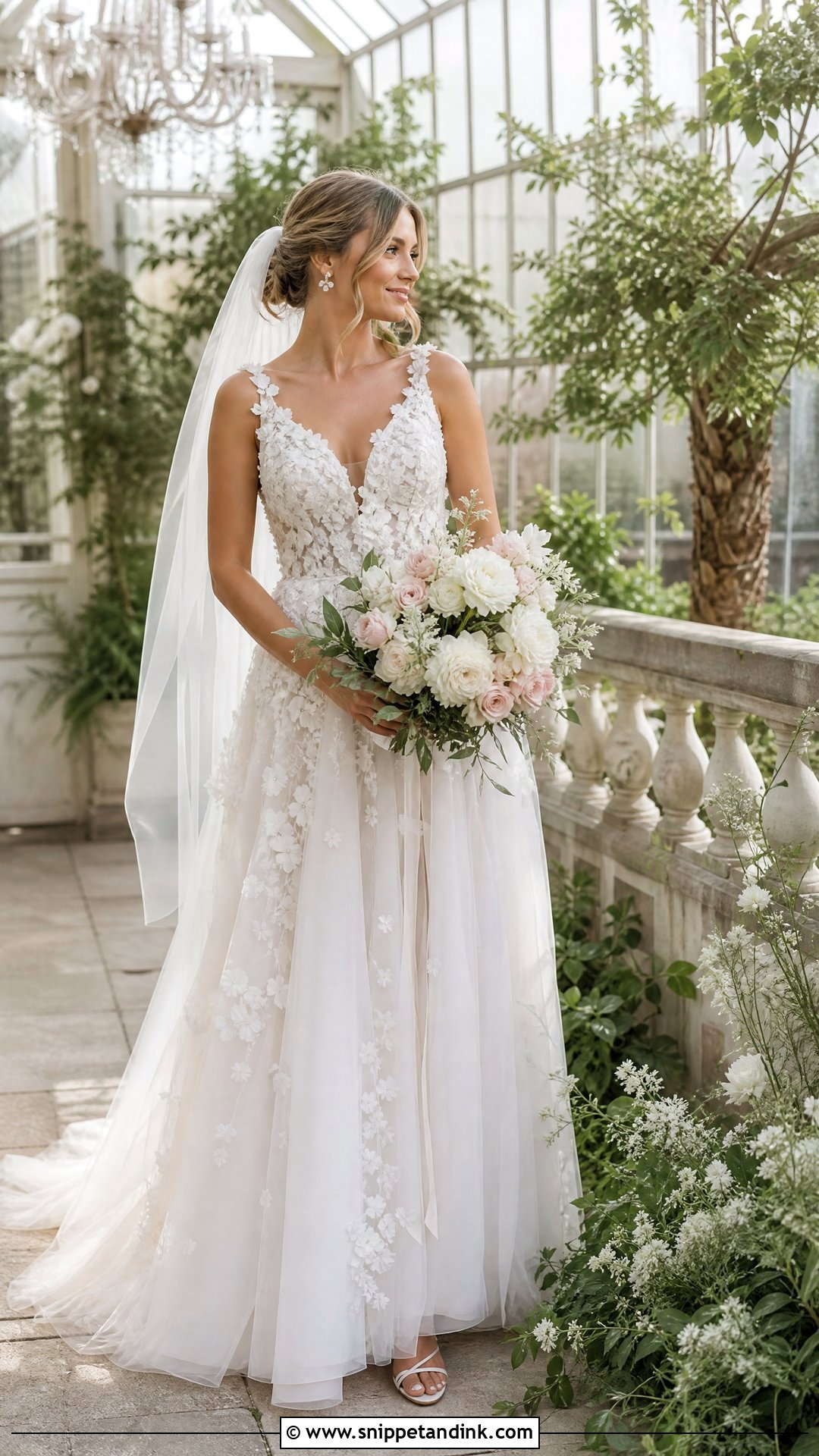 Pronovias Floral Applique Bridal Gown - Snippet and Ink - 20 Pronovias Bridal 2025 Ideas
