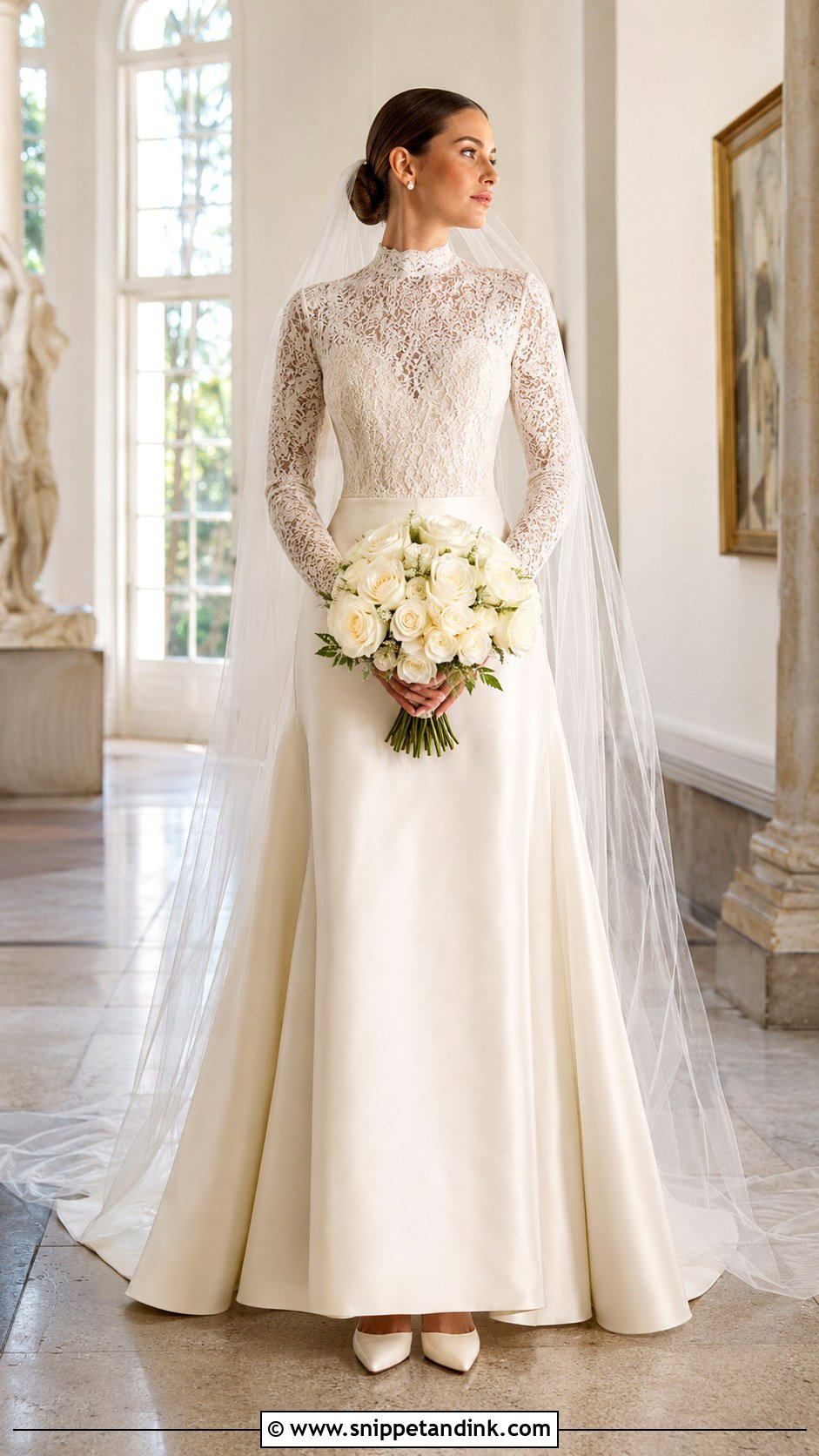 Pronovias High Neck Wedding Dress - Snippet and Ink - 25 Pronovias Wedding Dress Ideas