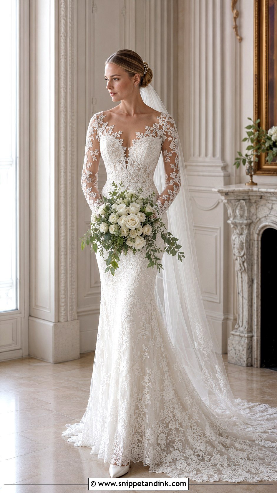Pronovias Long Sleeve Lace Wedding Dress - Snippet and Ink - 25 Pronovias Wedding Dress Ideas