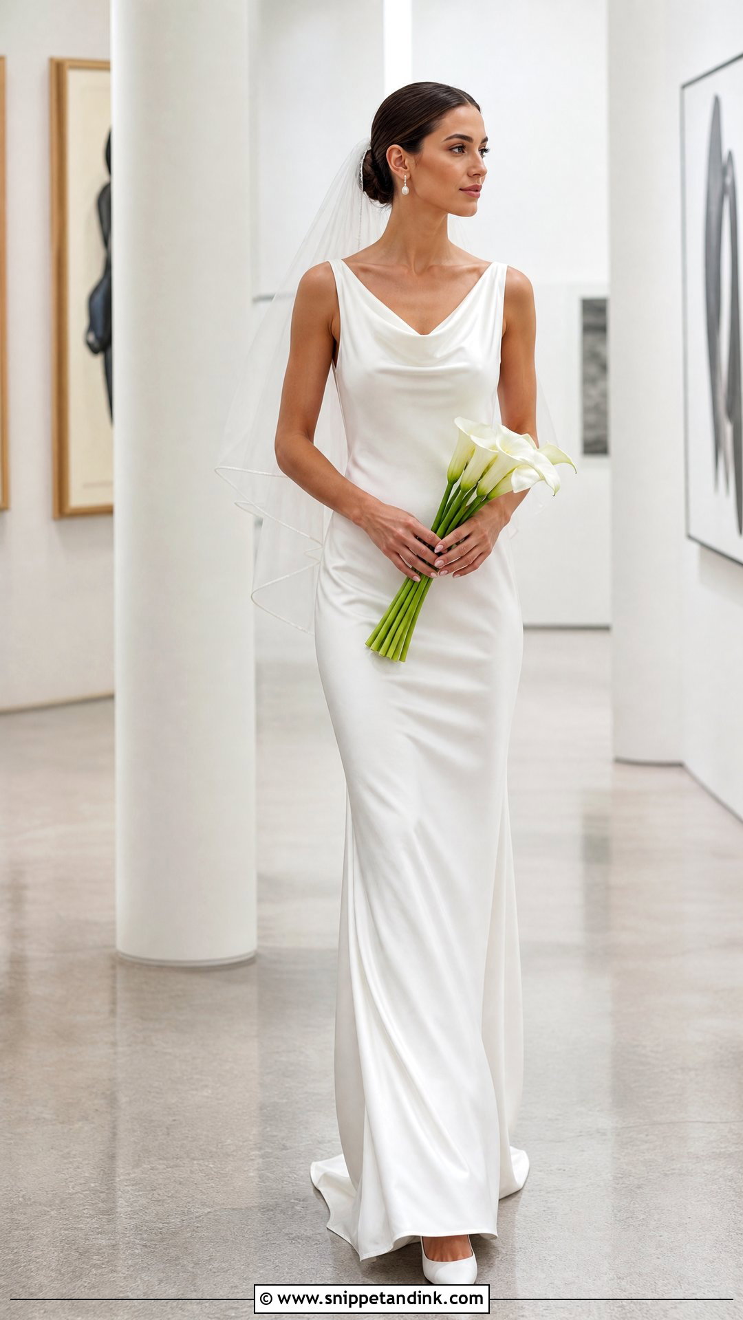 Pronovias Satin Column Bridal Gown - Snippet and Ink - 20 Pronovias Bridal 2025 Ideas