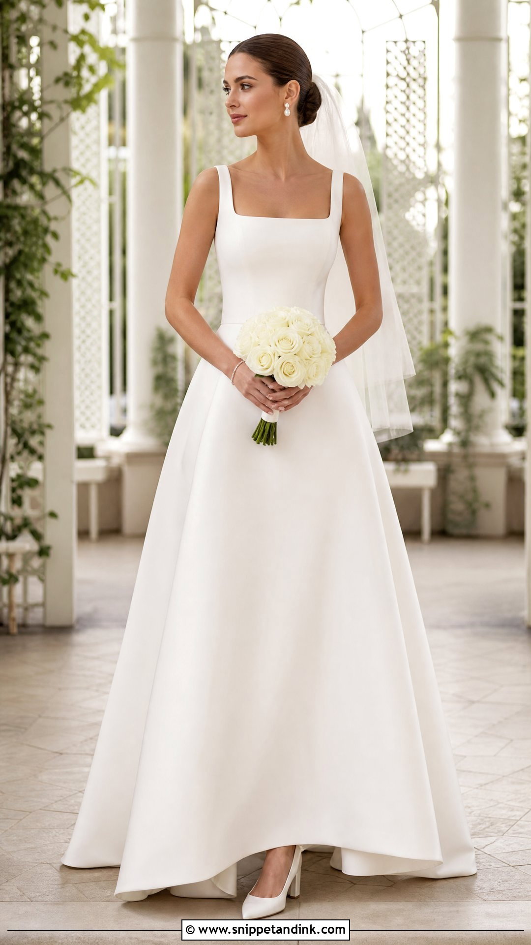 Pronovias Square Neck Bridal Gown - Snippet and Ink - 20 Pronovias Bridal 2025 Ideas