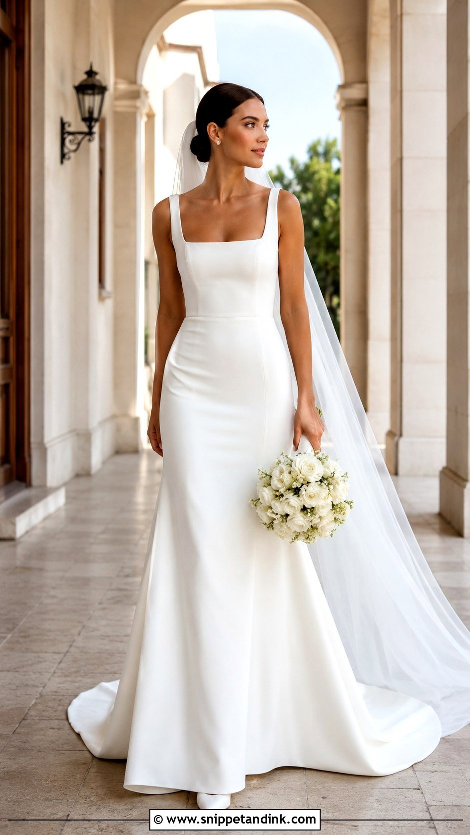 Pronovias Square Neck Wedding Dress - Snippet and Ink - 25 Pronovias Wedding Dress Ideas