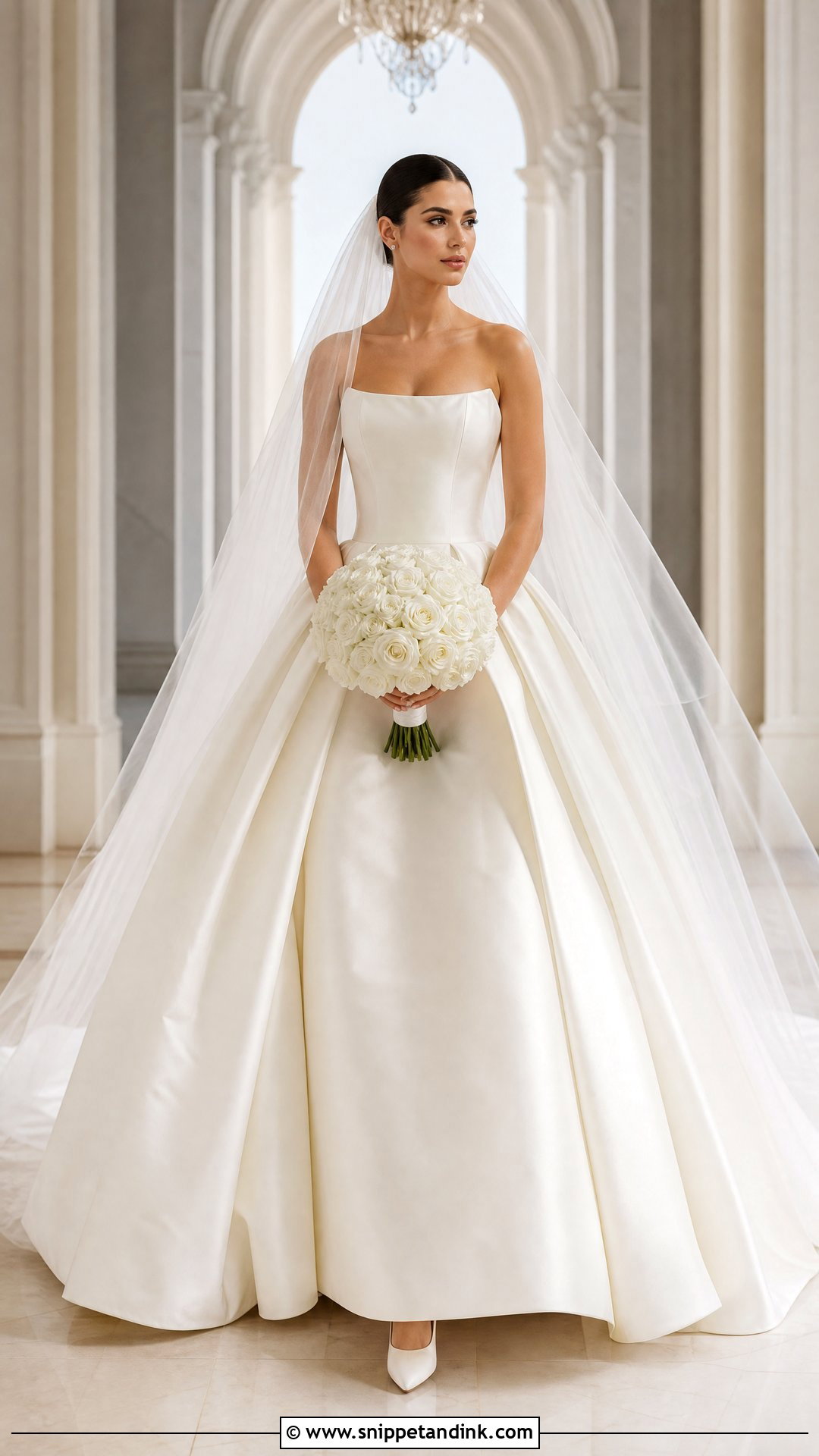 Pronovias Strapless Mikado Ball Gown - Snippet and Ink - 20 Pronovias Bridal 2025 Ideas