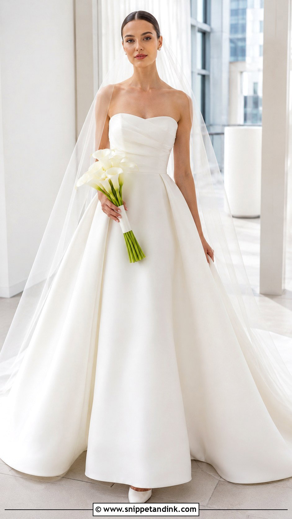 Pronovias Strapless Mikado Wedding Dress - Snippet and Ink - 25 Pronovias Wedding Dress Ideas