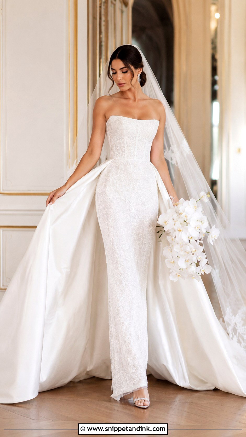 Pronovias Wedding Dress With Detachable Overskirt - Snippet and Ink - 25 Pronovias Wedding Dress Ideas