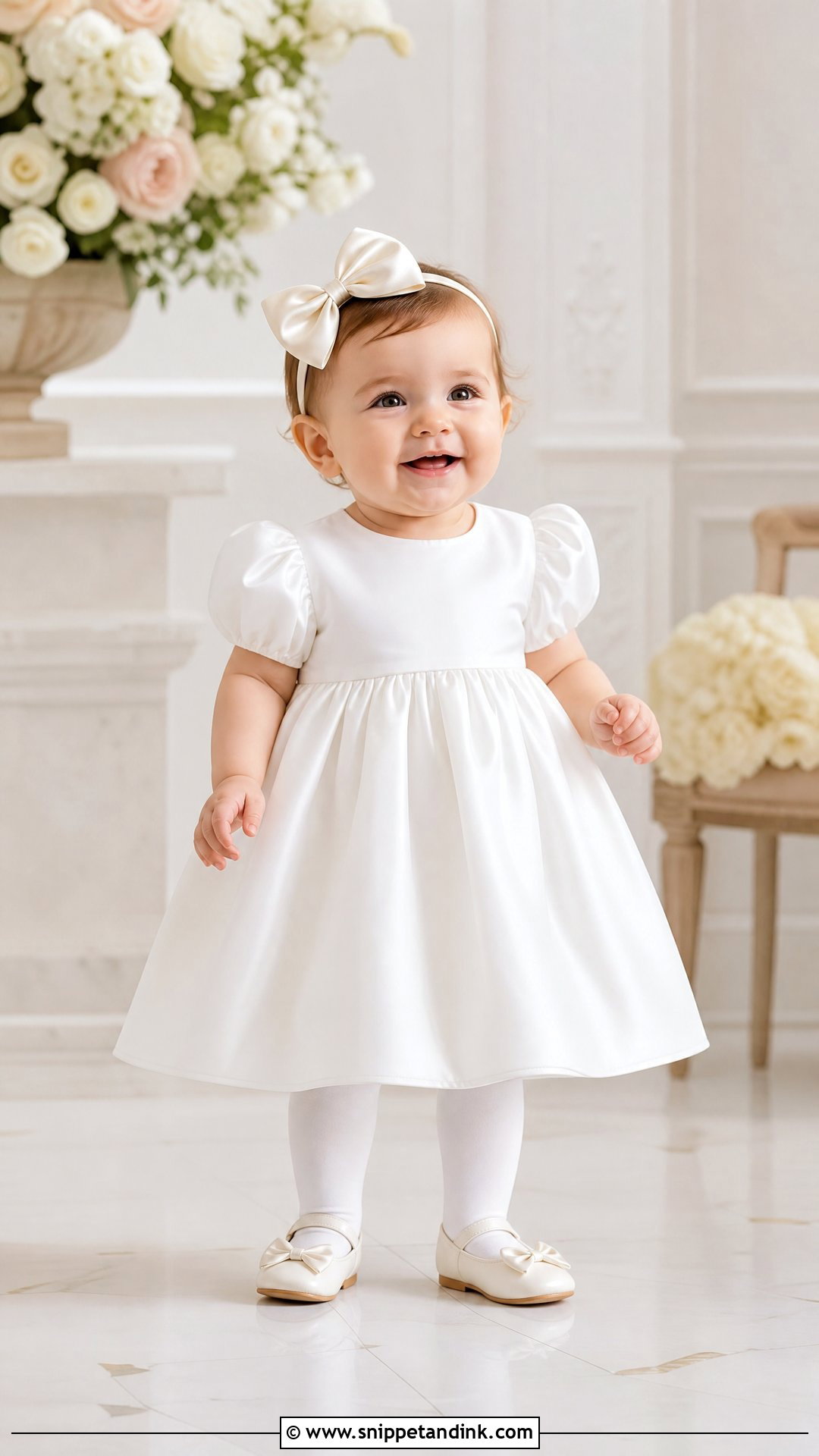 Puff Sleeve Baby Wedding Dress - Snippet and Ink - 25 Baby Wedding Dress Ideas