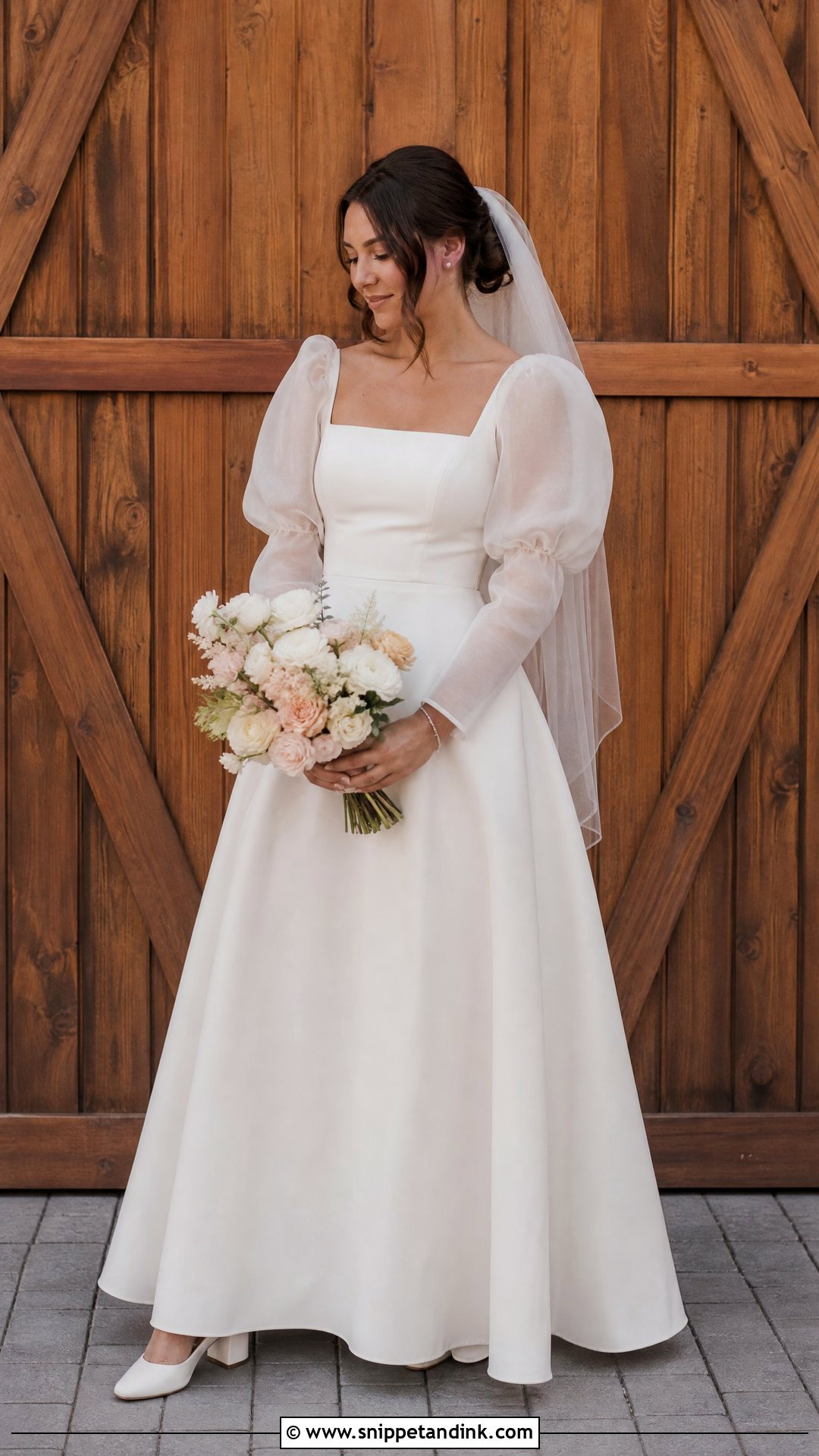 Puff Sleeve Barn Wedding Dress - Snippet and Ink - 25 Barn Wedding Dress Ideas