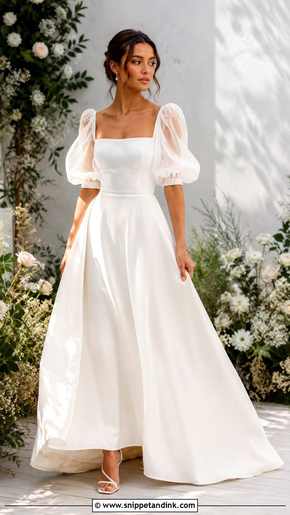 Puff Sleeve Bridal Gown - Snippet and Ink - 25 Bridal Gowns with Sleeves