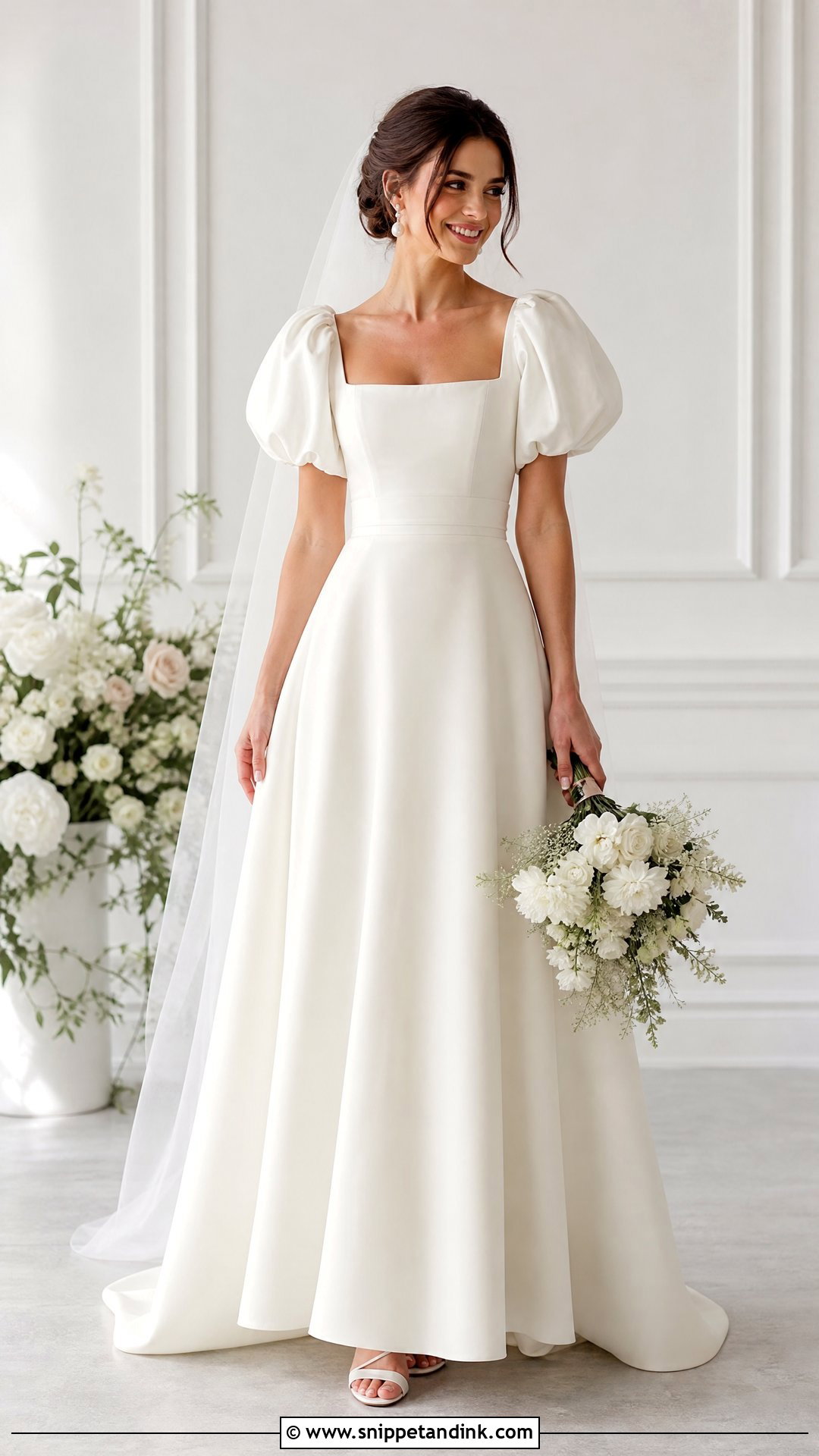 Puff Sleeve Bride Dress - Snippet and Ink - 25 Vintage Bride Dress Ideas