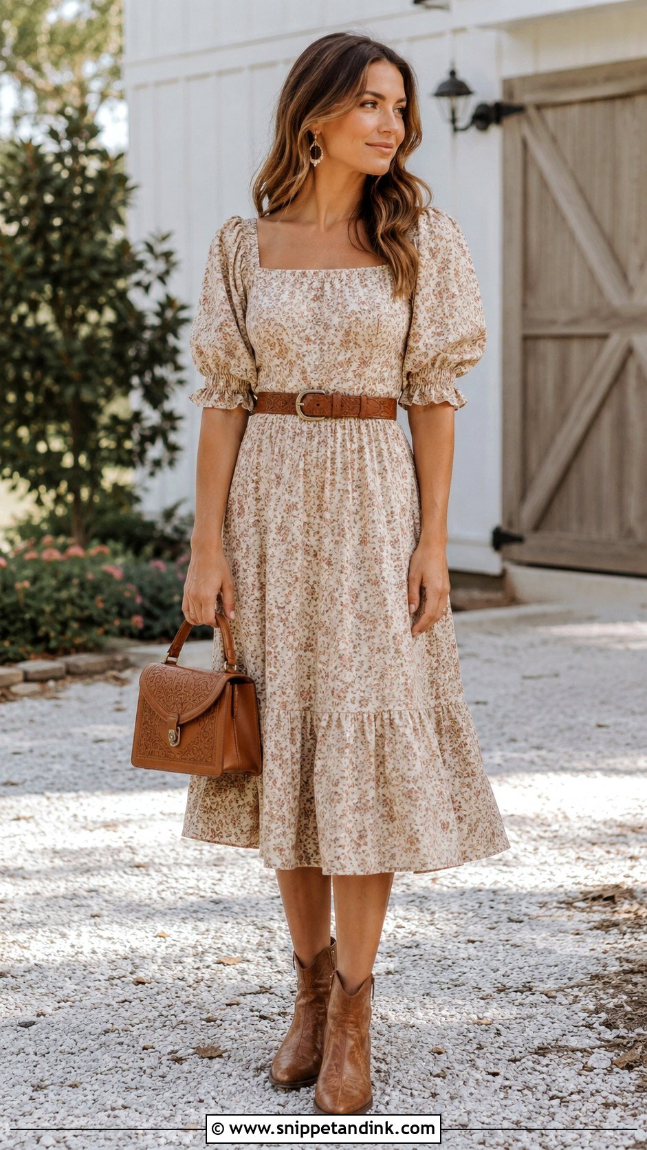 Puff Sleeve Country Wedding Outfit - Snippet and Ink - 20 Country Wedding Outfit Ideas