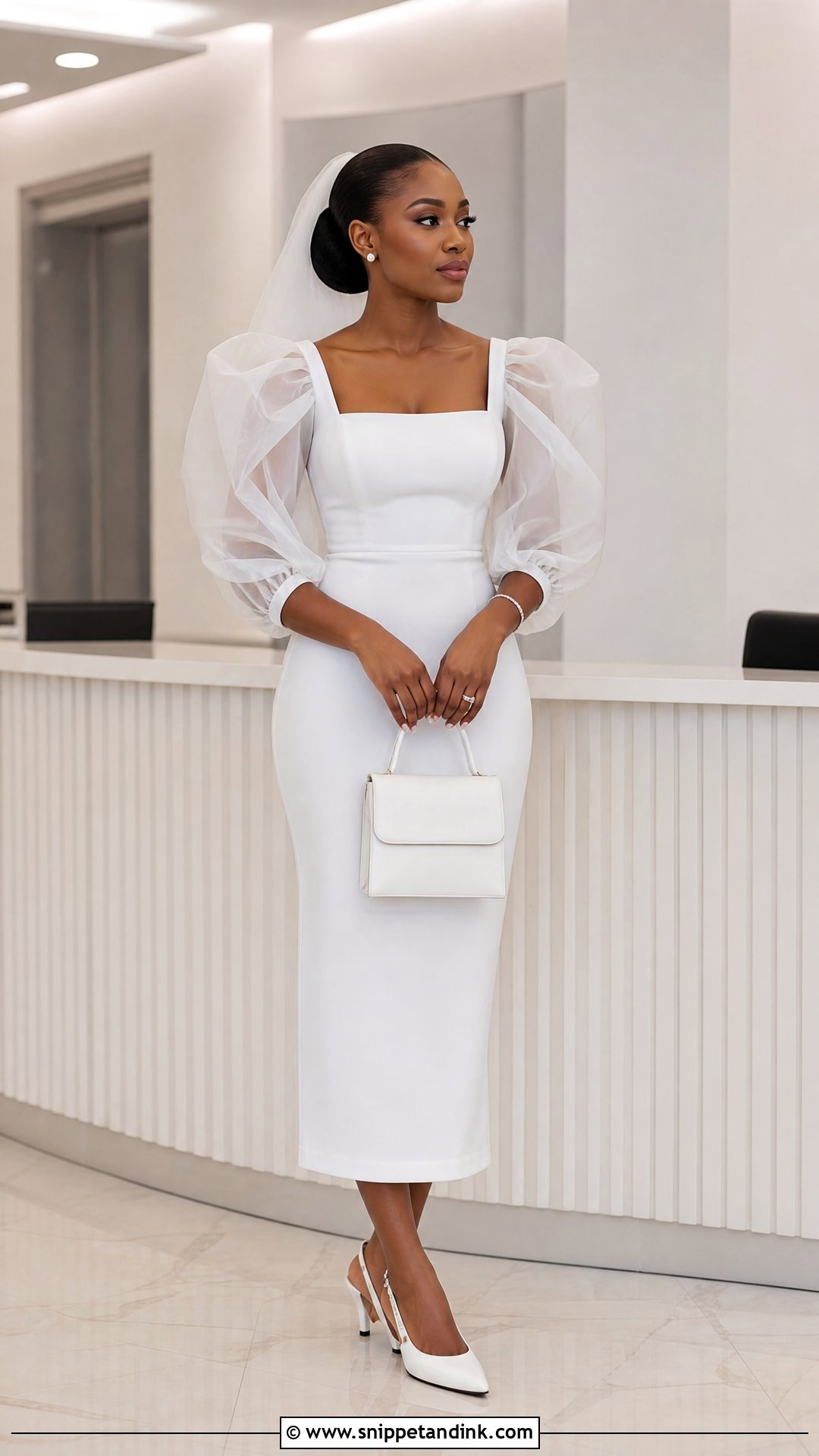 Puff Sleeve Court Wedding Dress - Snippet and Ink - 25 Court Wedding Dress in Nigeria Ideas