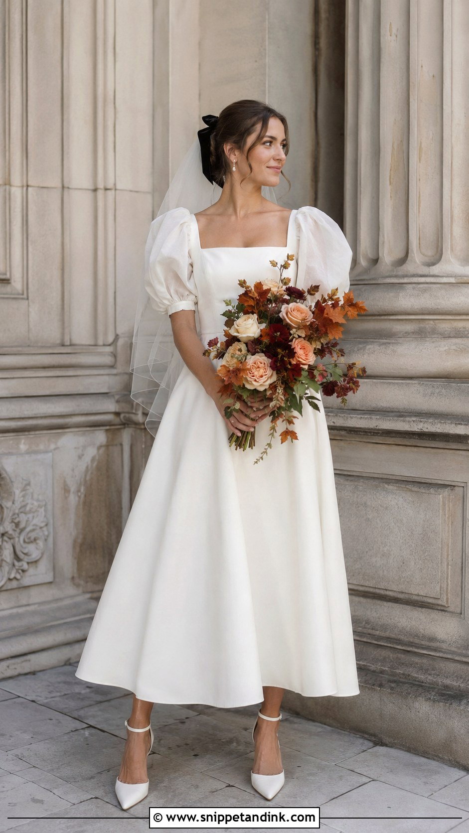 Puff Sleeve Dark Academia Wedding Dress - Snippet and Ink - 20 Dark Academia Wedding Dress Ideas