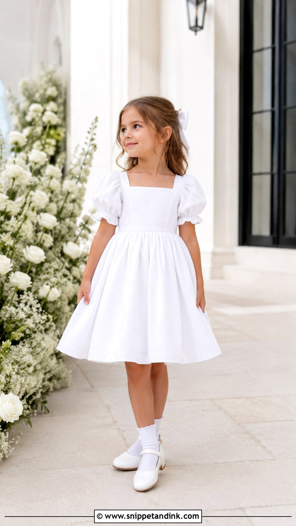 Puff Sleeve Flower Girl Dress - Snippet and Ink - 25 Wedding Dress for Girls Ideas