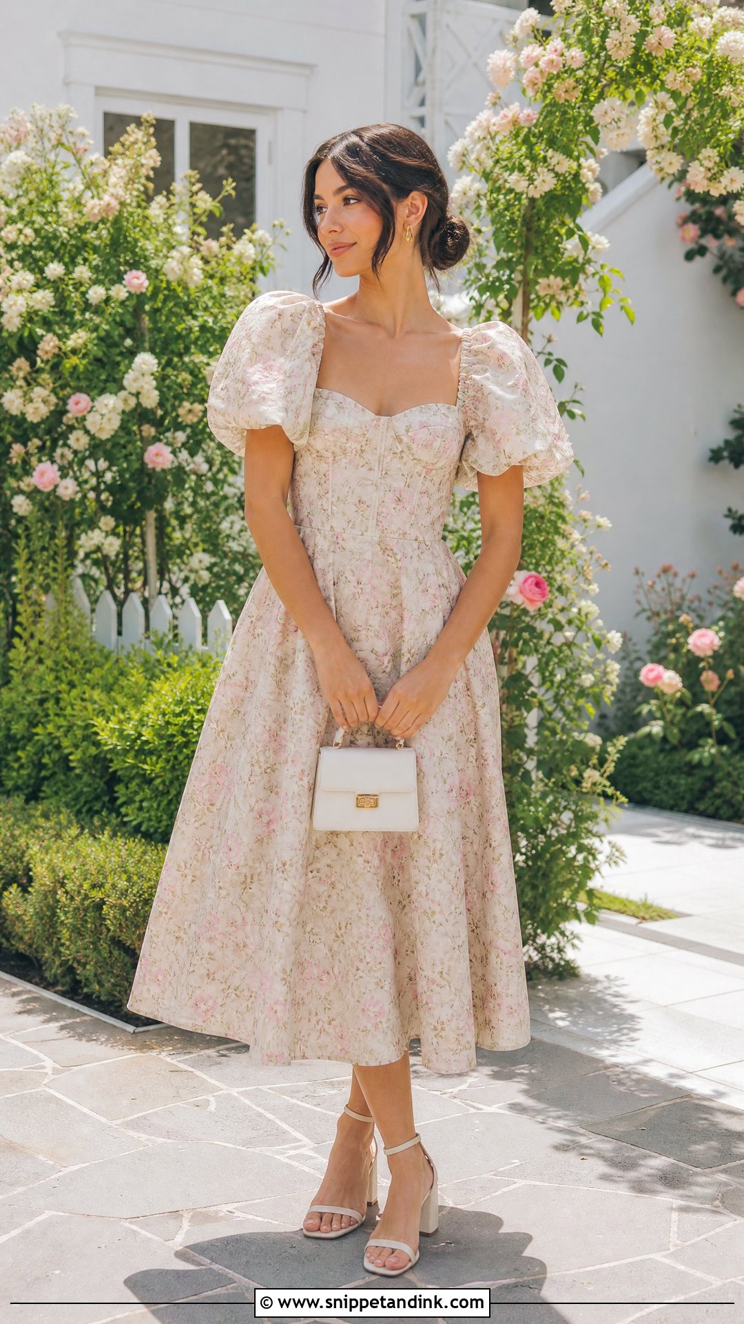 Puff Sleeve Garden Party Wedding Dress - Snippet and Ink - 25 Garden Party Wedding Dress Ideas