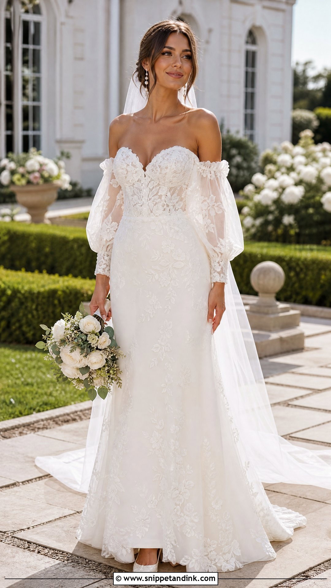 Puff Sleeve Lace Wedding Dress - Snippet and Ink - 20 Unique Lace Wedding Dress Ideas
