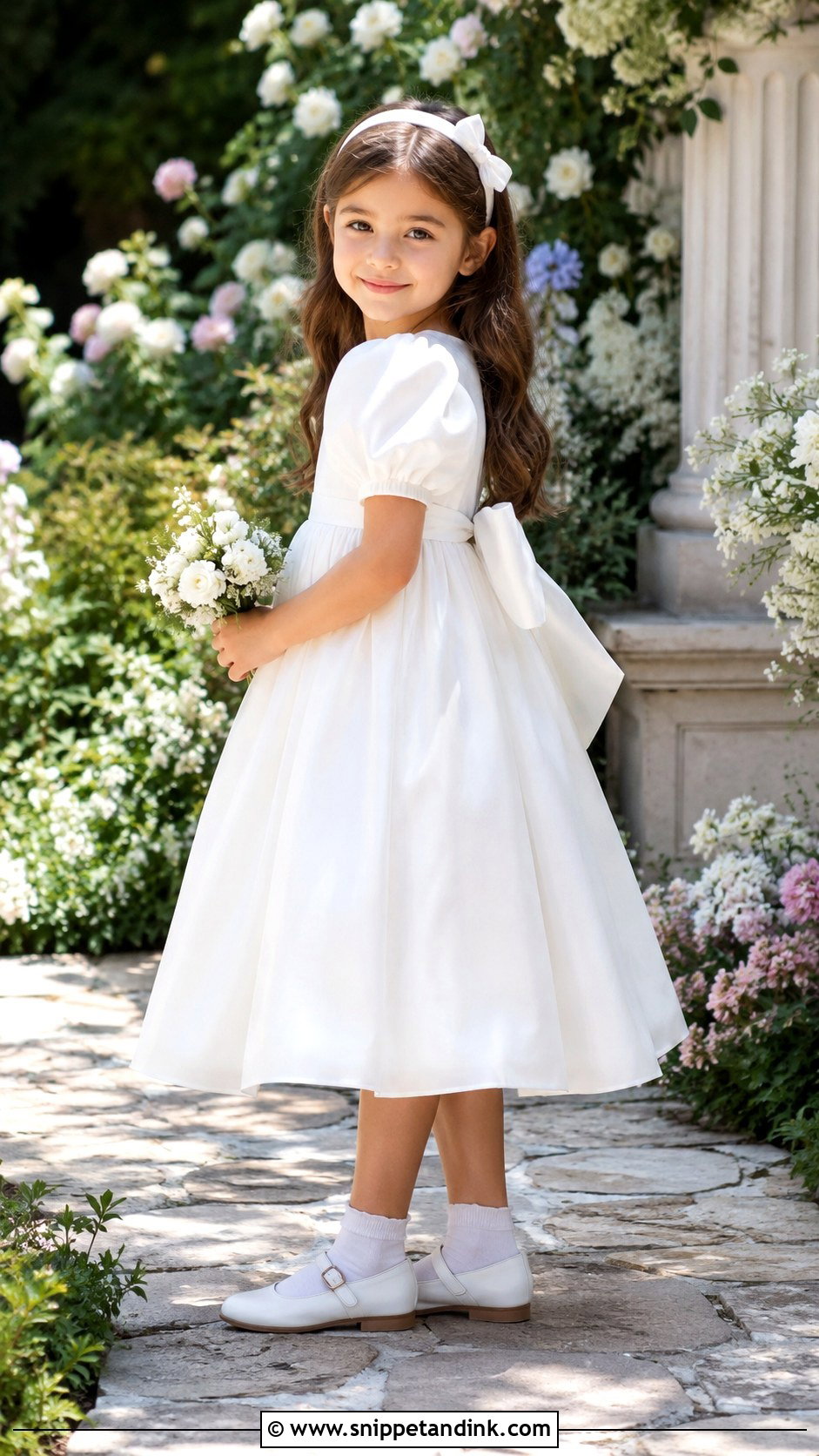 Puff Sleeve Little Bride Gown - Snippet and Ink - 25 Little Bride Gown Styles