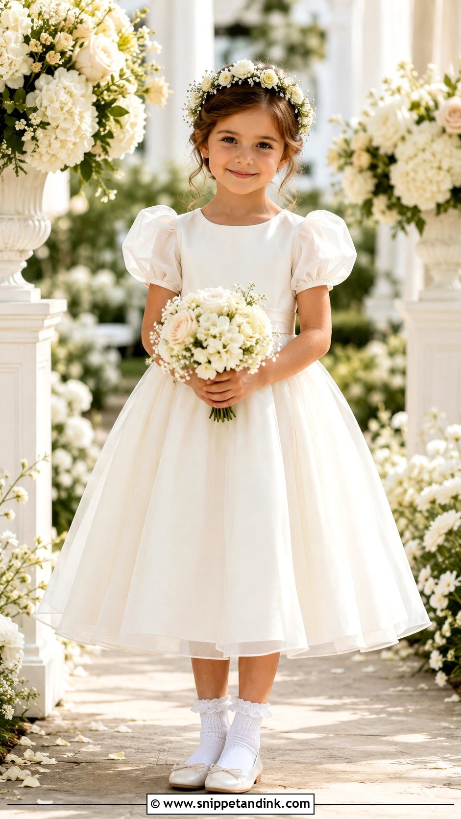 Puff Sleeve Mini Bride Dress Outfit - Snippet and Ink - 20 Mini Bride Ideas