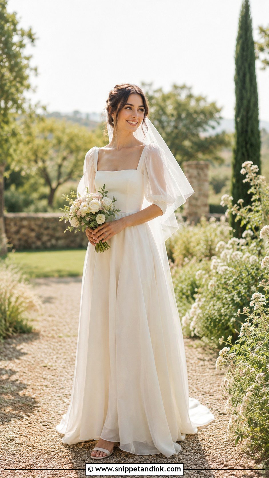 Puff Sleeve Morning Wedding Dress - Snippet and Ink - 20 Morning Wedding Dress Ideas