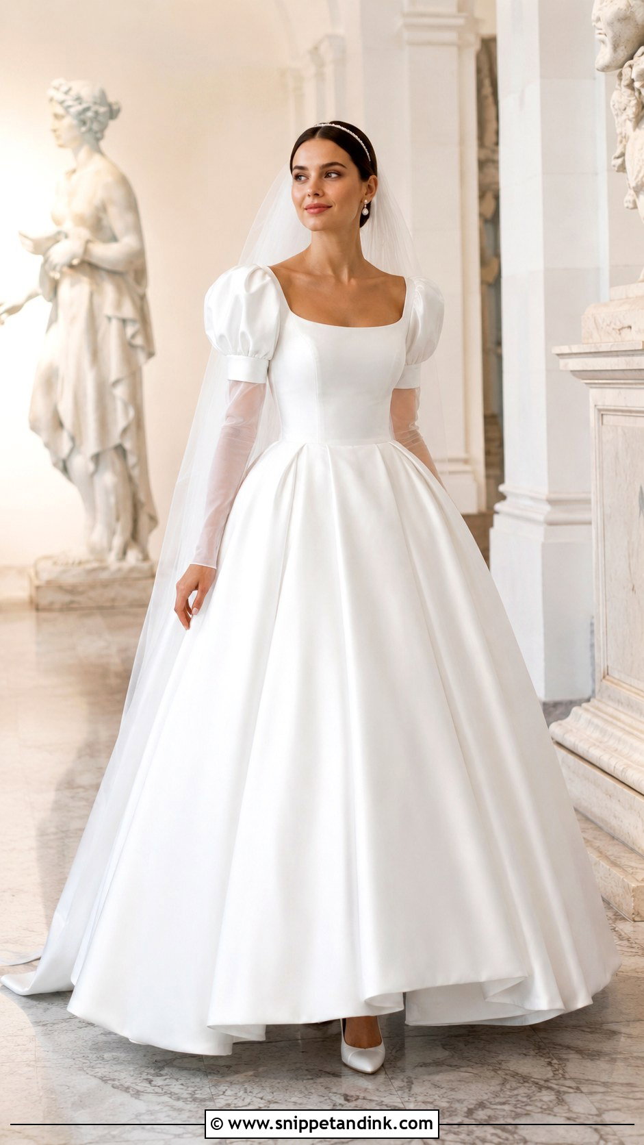 Puff Sleeve Princess Wedding Dress - Snippet and Ink - 20 Big Poofy Princesses Wedding Dresses