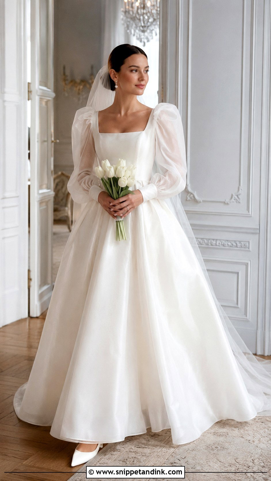 Puff Sleeve Princess Wedding Dress - Snippet and Ink - 20 Fairy Tale Wedding Dress Fantasy Gowns