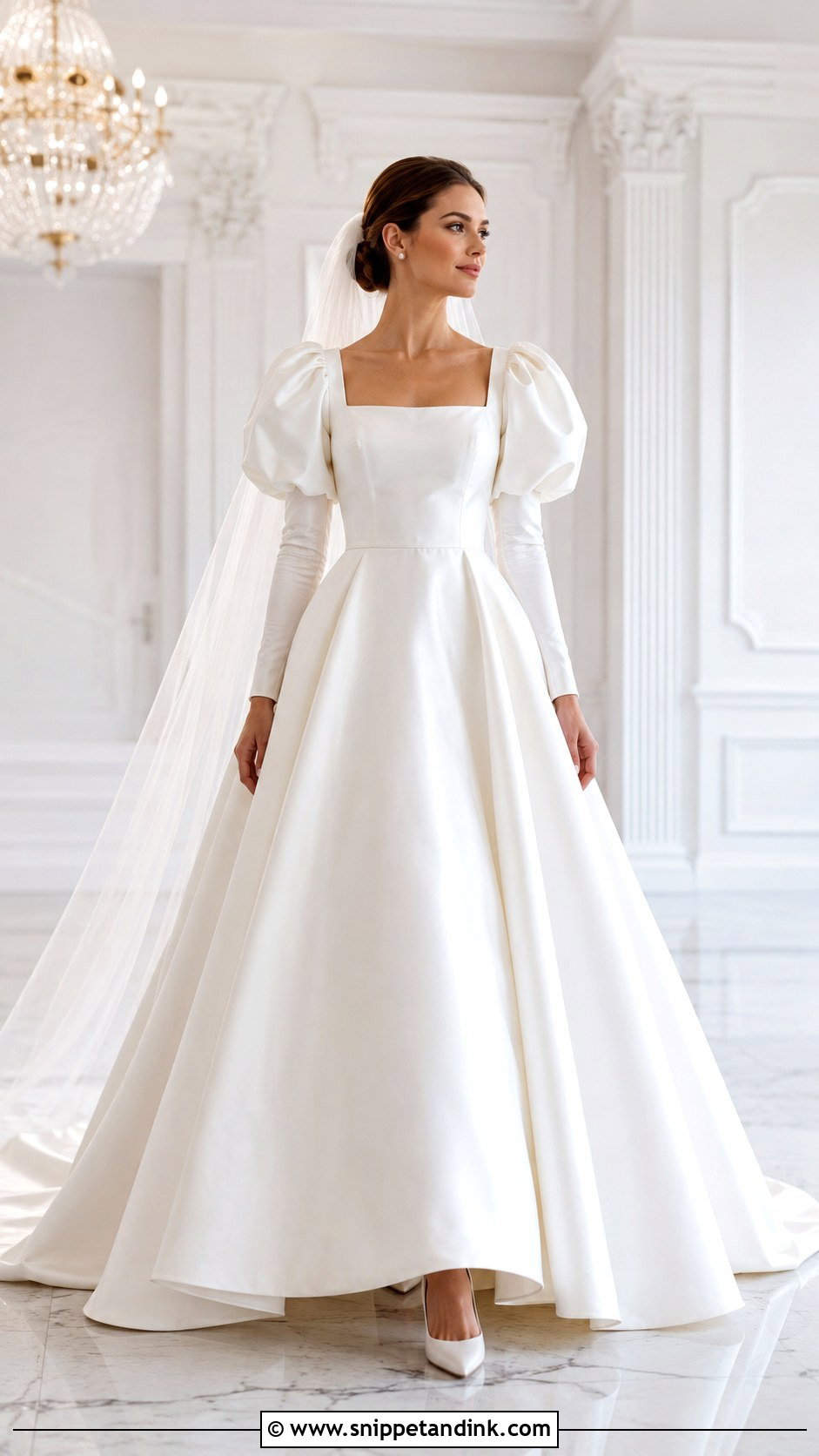 Puff Sleeve Princess Wedding Dress - Snippet and Ink - 20 Princess Wedding Dresses with Sleeves