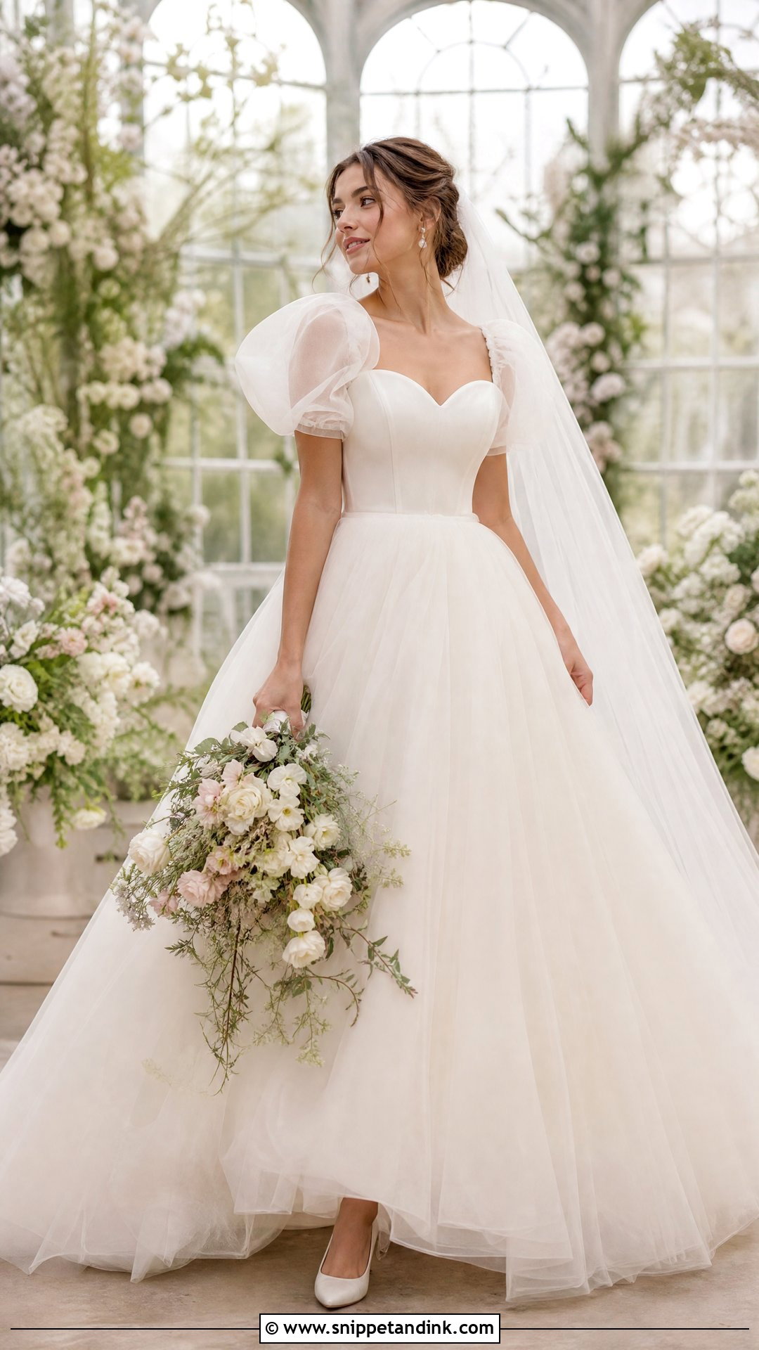 Puff Sleeve Princess Wedding Gown - Snippet and Ink - 20 Princess Wedding Gown Fairytale Ideas