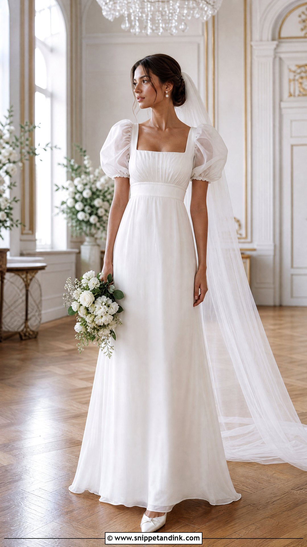 Puff Sleeve Regency Wedding Dress - Snippet and Ink - 20 Regency Inspired Wedding Dress Ideas