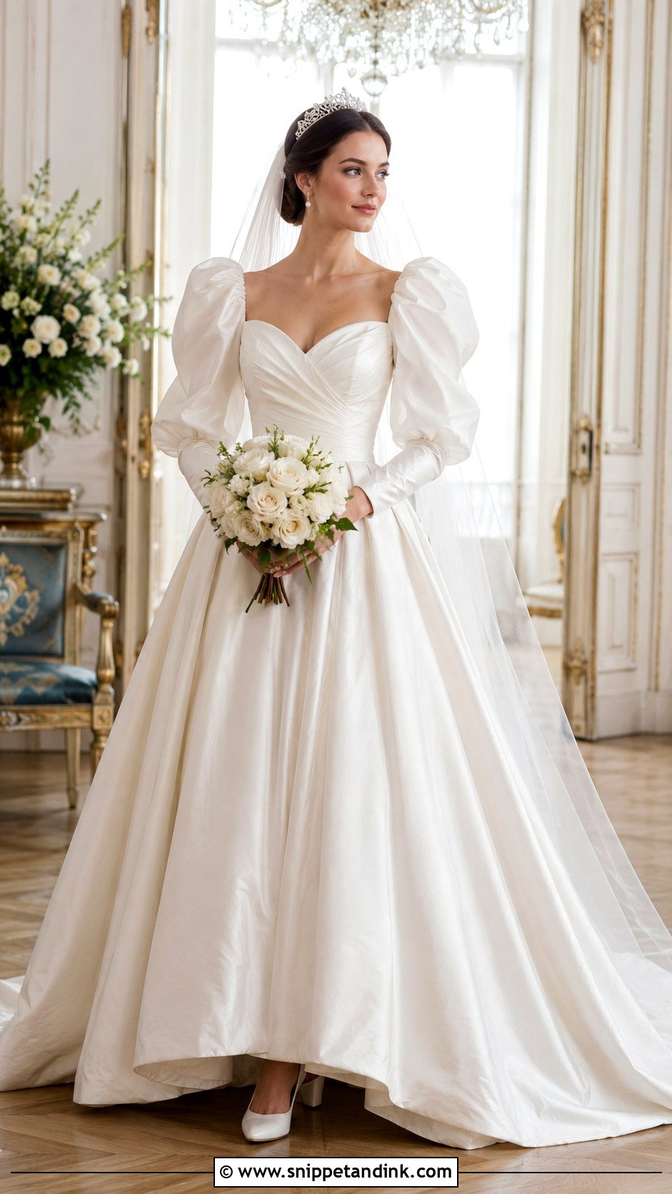 Puff Sleeve Royal Wedding Dress - Snippet and Ink - 20 Royal Wedding Dress Aesthetic Ideas