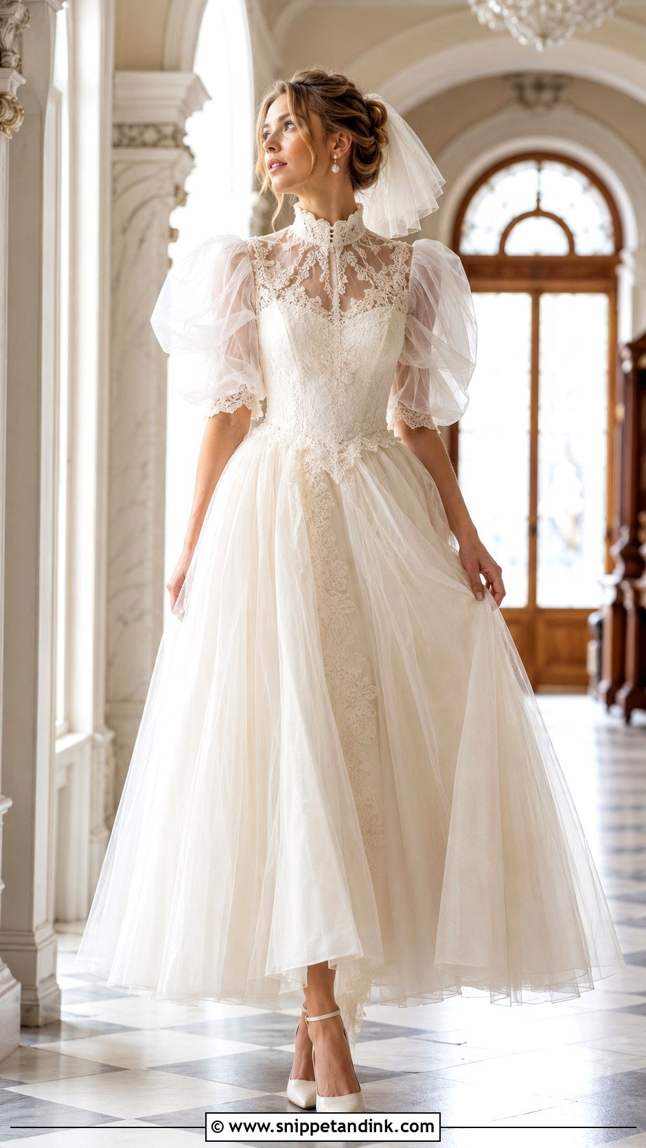 Puff Sleeve Victorian Wedding Dress - Snippet and Ink - 25 Victorian Style Wedding Dress Ideas