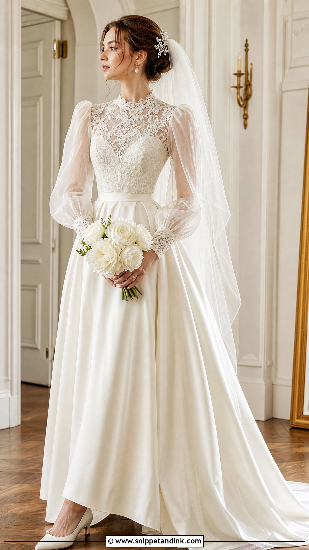 Puff Sleeve Victorian Wedding Dress - Snippet and Ink - 20 Victorian Wedding Dresses