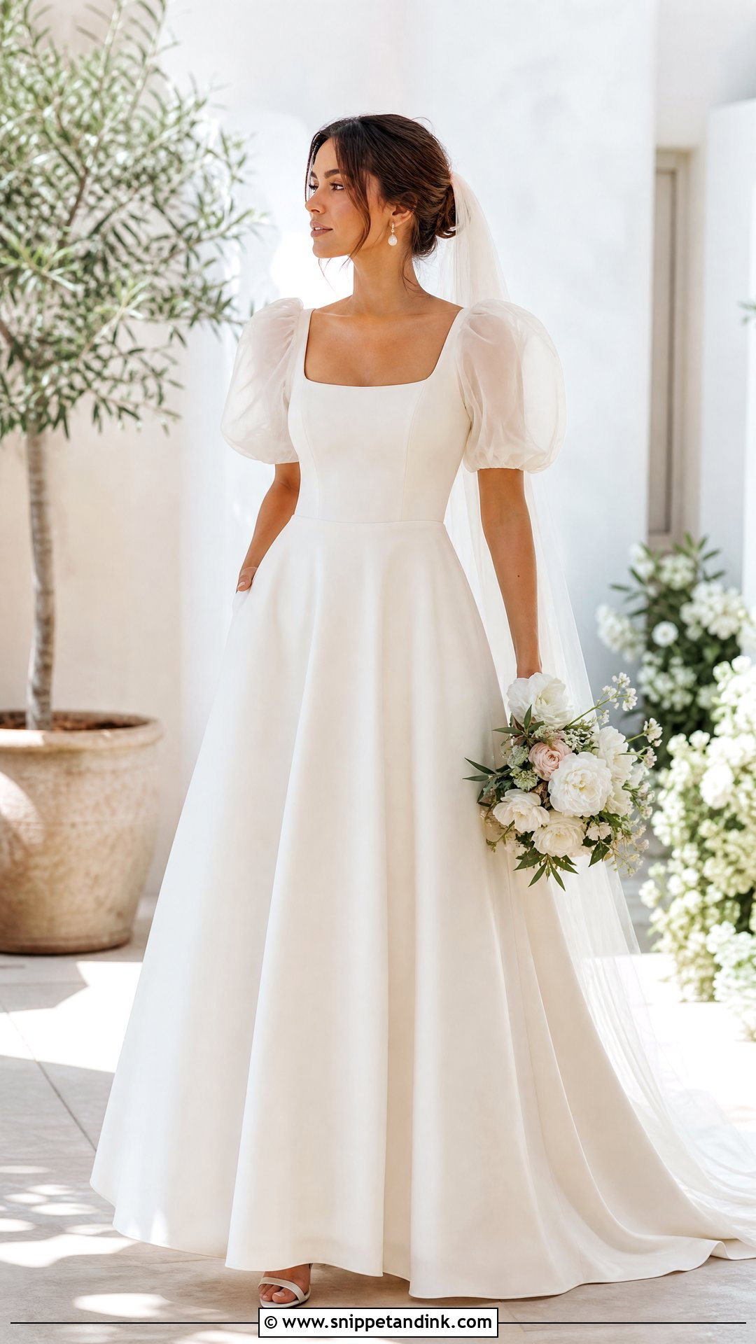 Puff Sleeve Wedding Dress - Snippet and Ink - 25 Elegant Wedding Dress with Sleeves