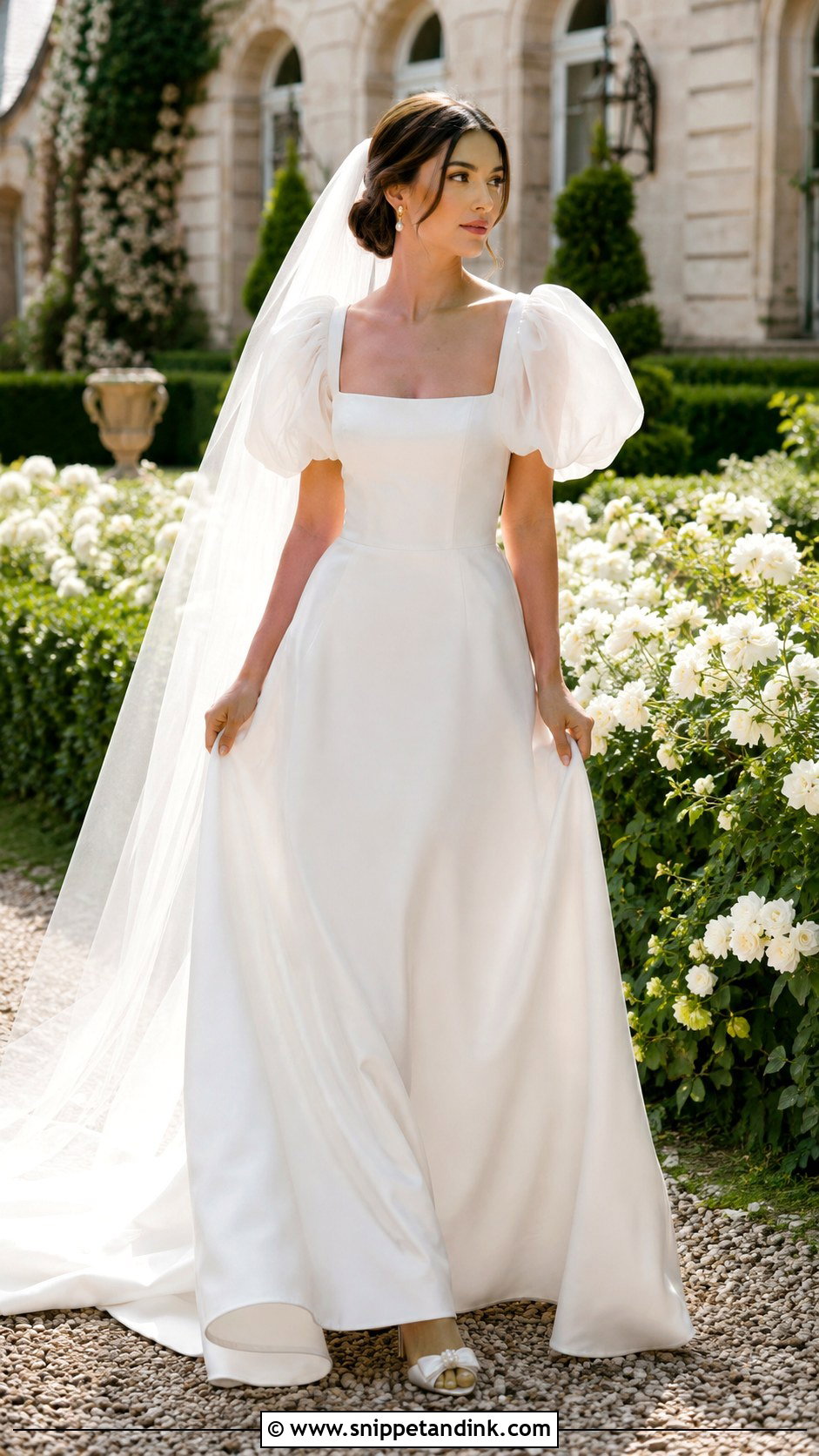 Puff Sleeve Wedding Dress - Snippet and Ink - 30 Vintage Inspired Wedding Dresses