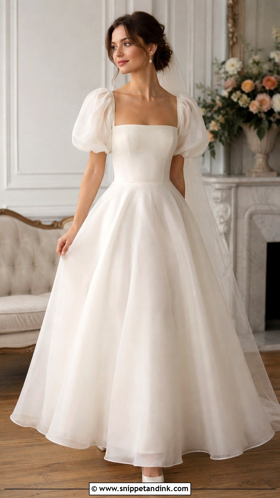 Puff Sleeve Wedding Dress - Snippet and Ink - 30 Vintage Romantic Wedding Dress Ideas