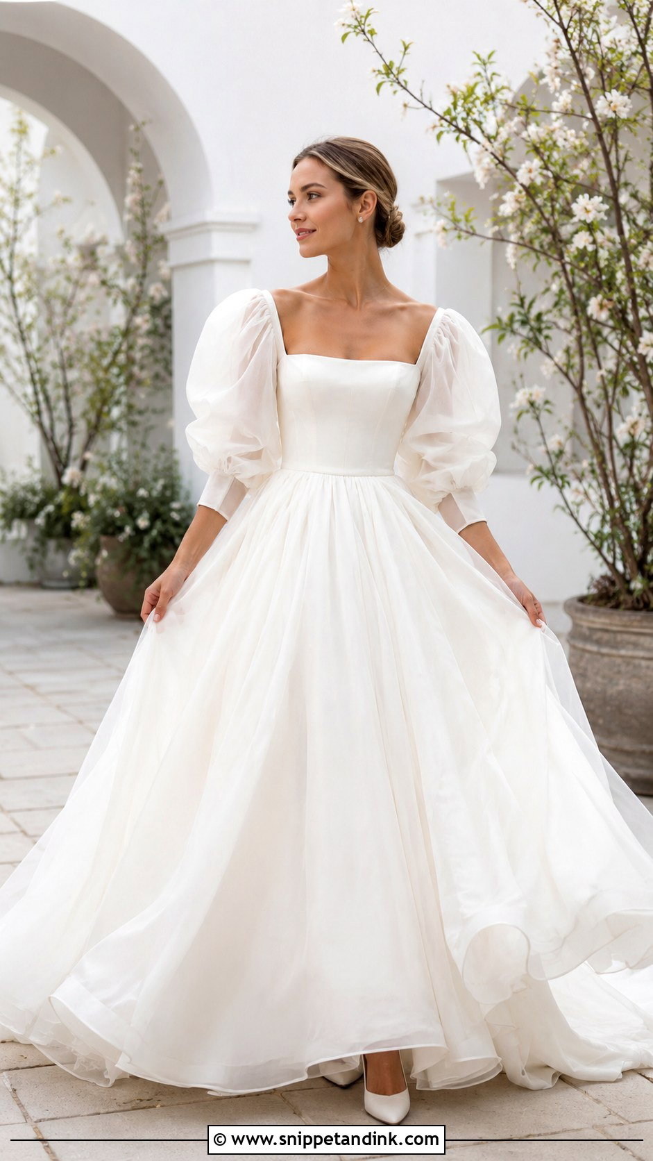 Puff Sleeve Wedding Dress - Snippet and Ink - 30 Wedding Dresses Sleeves
