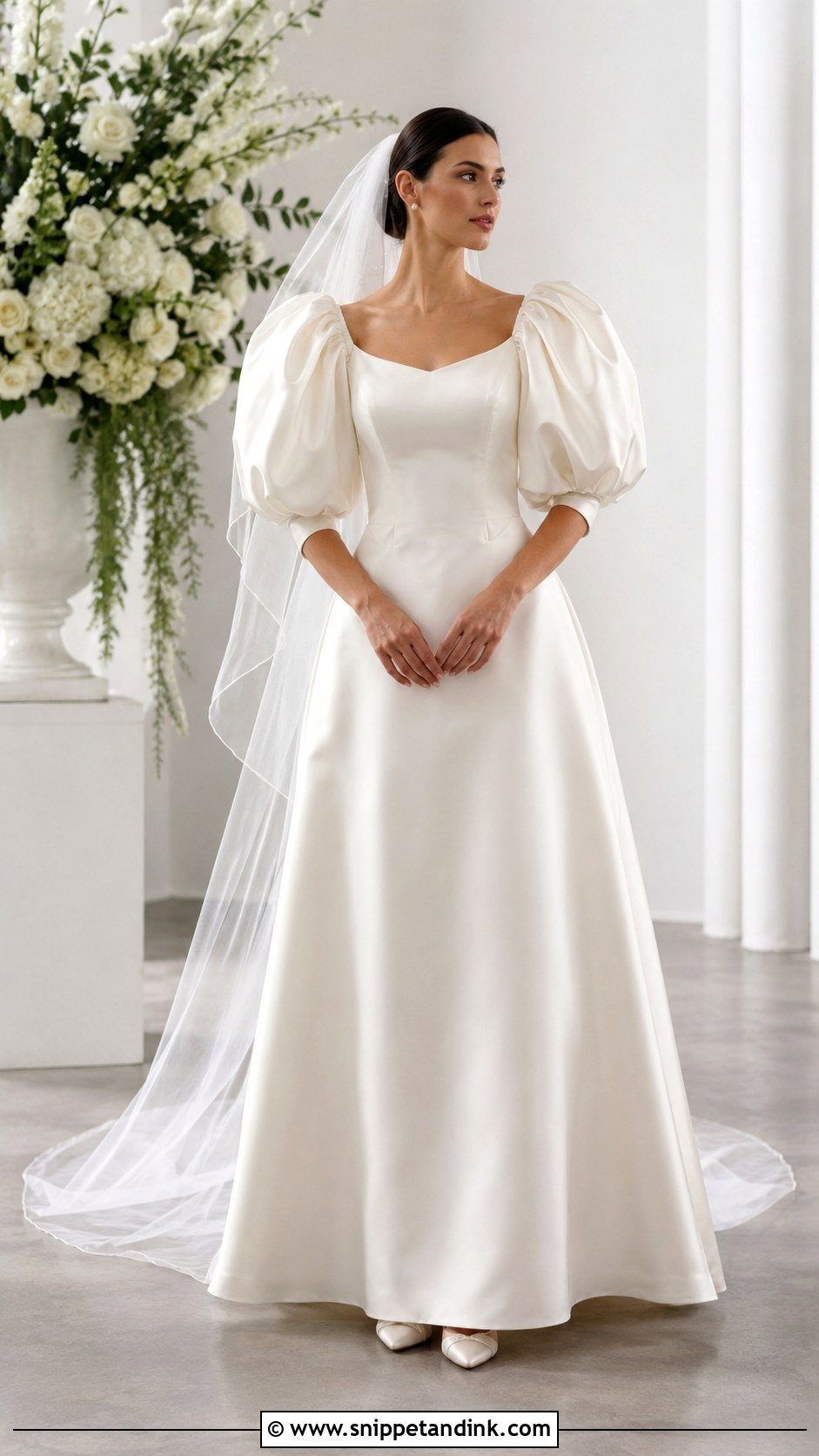 Puff Sleeve Wedding Dress - Snippet and Ink - 20 1990 Wedding Dress Ideas