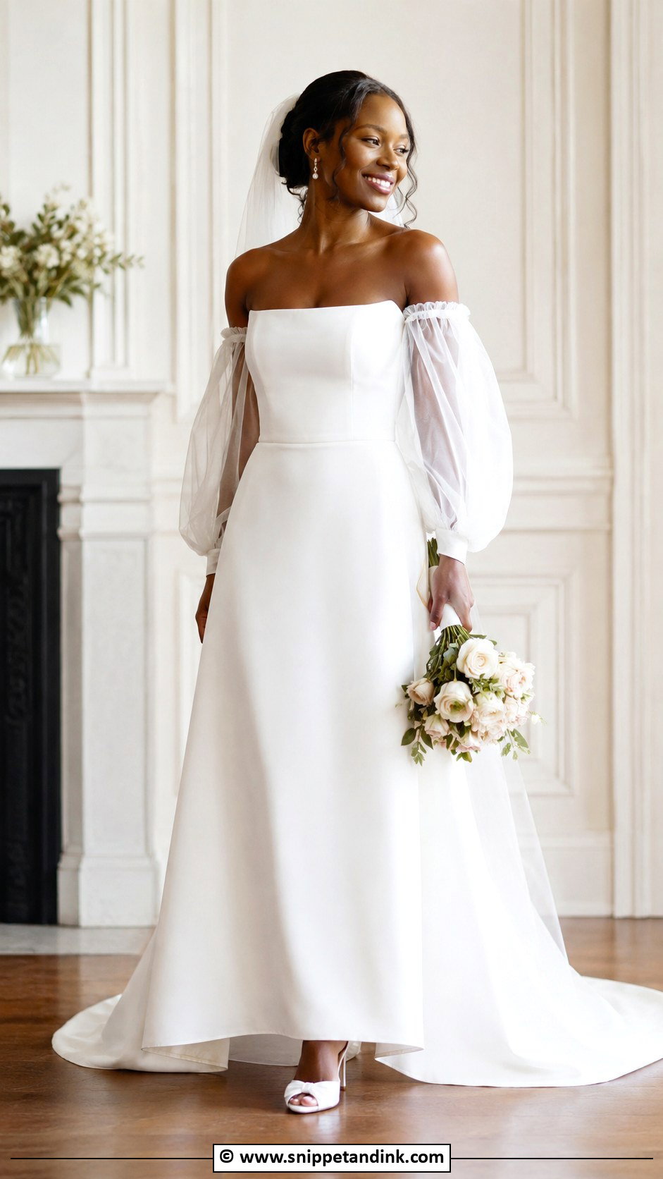 Puff Sleeve Wedding Dress - Snippet and Ink - 30 Dream Wedding Dresses Black Women