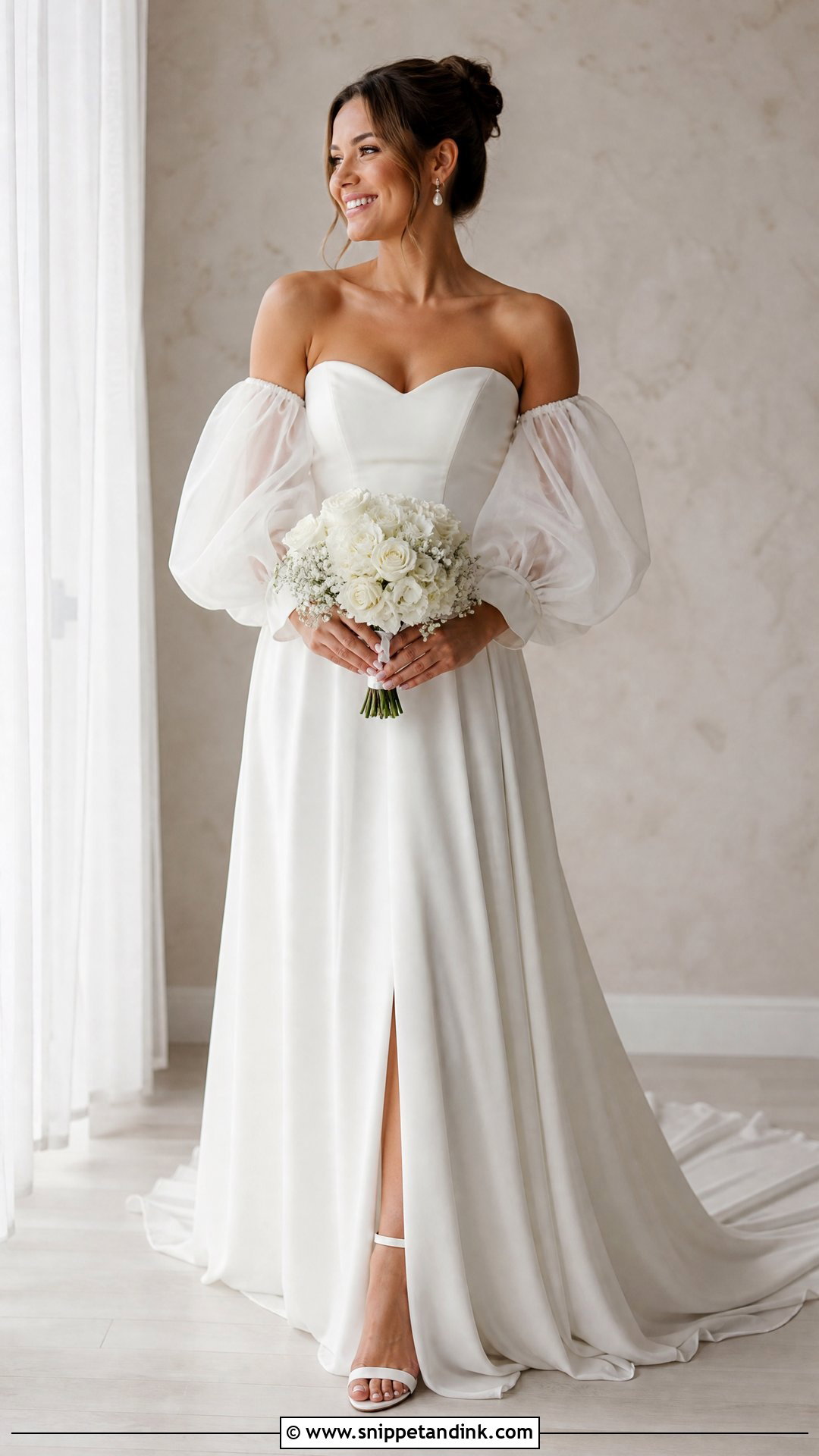Puff Sleeve Wedding Dress - Snippet and Ink - 25 Modern Elegant Wedding Dress Ideas