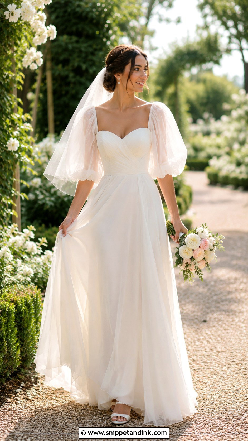 Puff Sleeve Wedding Dress - Snippet and Ink - 25 Modern Vintage Wedding Dress Ideas