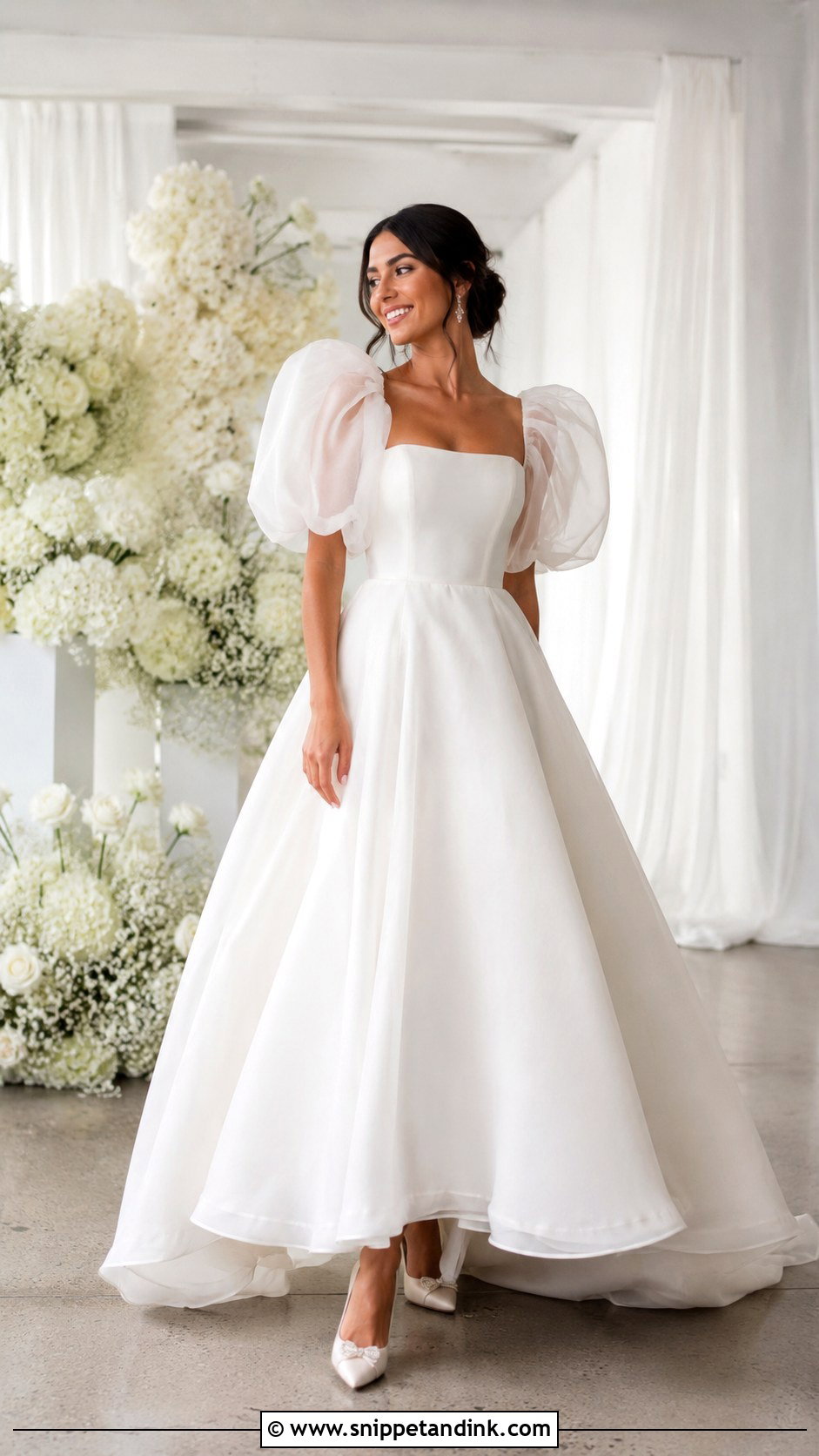 Puff Sleeve Wedding Dress - Snippet and Ink - 25 Puffy Wedding Dress Ideas