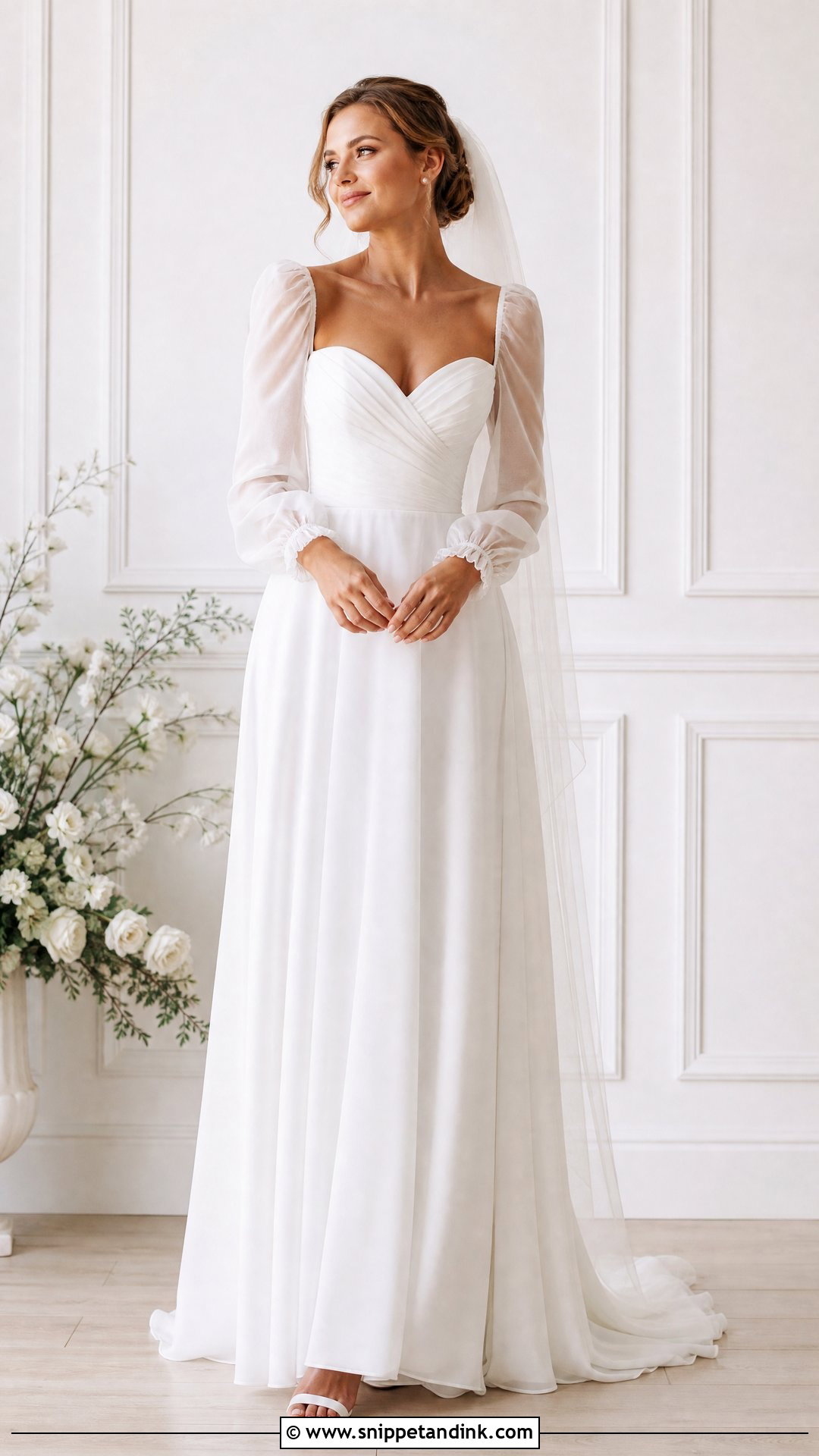 Puff Sleeve Wedding Dress - Snippet and Ink - 25 Romantic Long Sleeve Wedding Dress Ideas