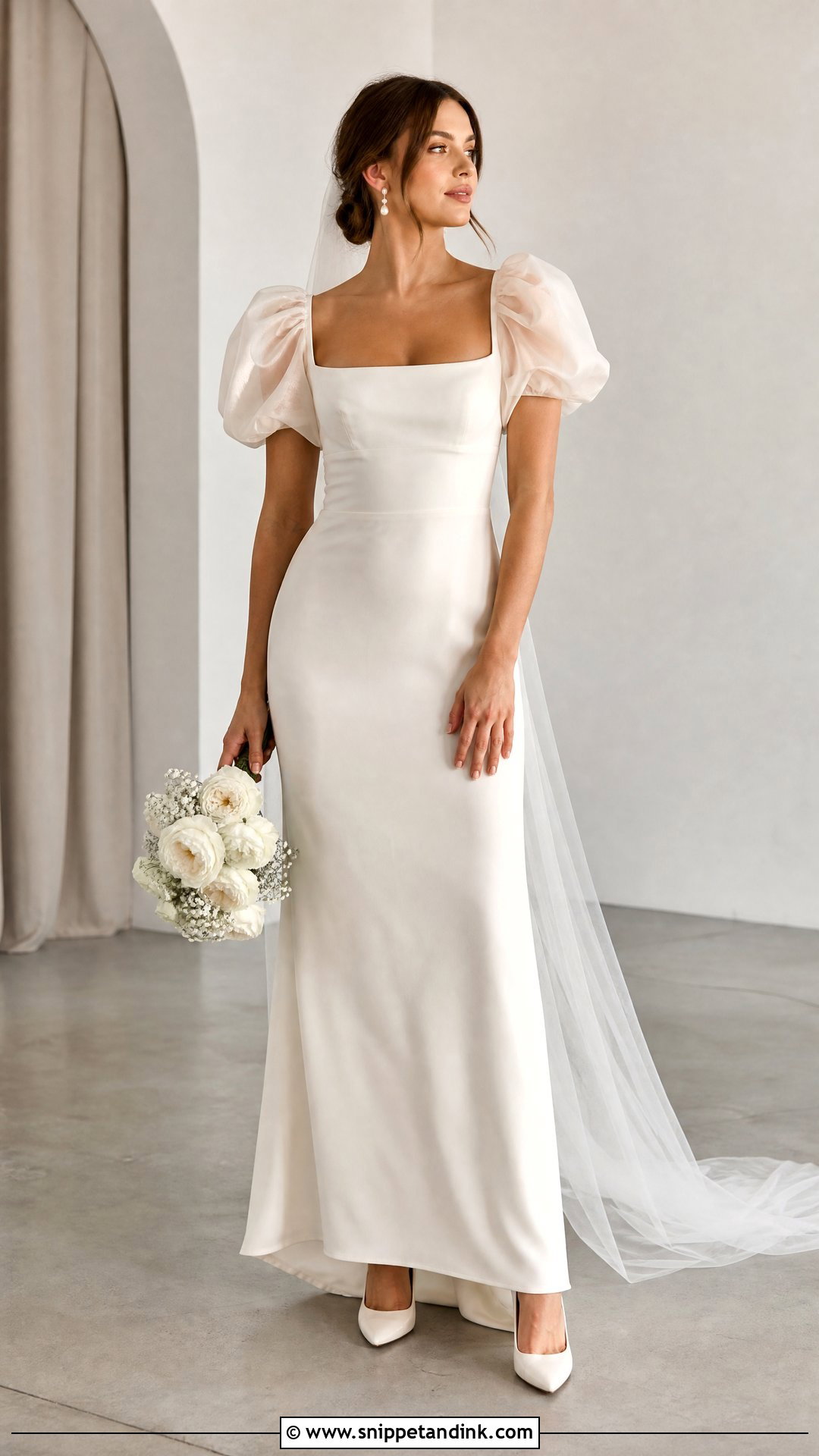 Puff Sleeve Wedding Dress - Snippet and Ink - 25 Timeless Wedding Dresses with Sleeves
