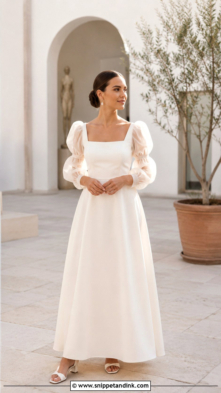 Puff Sleeve Wedding Dress - Snippet and Ink - 20 Artsy Wedding Dresses
