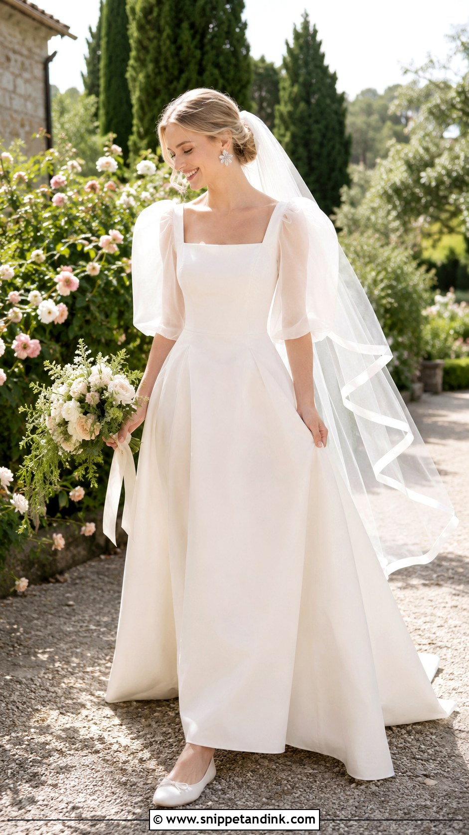 Puff Sleeve Wedding Dress - Snippet and Ink - 20 Comfy Wedding Dress Ideas