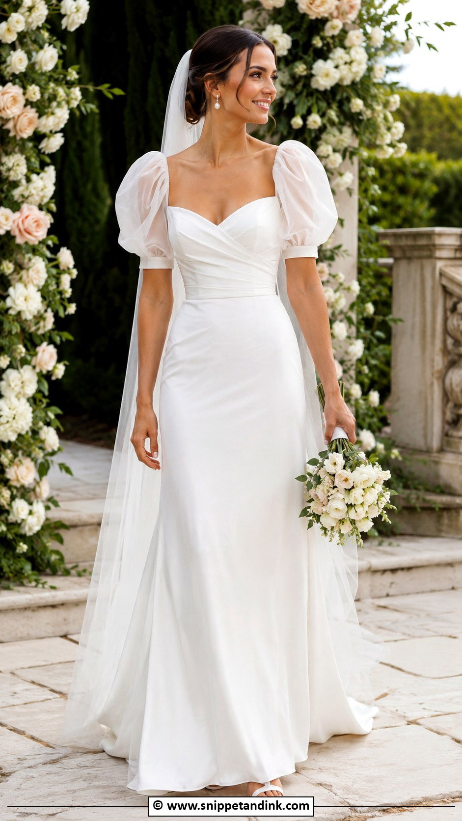 Puff Sleeve Wedding Dress - Snippet and Ink - 30 Romantic Wedding Dress Ideas