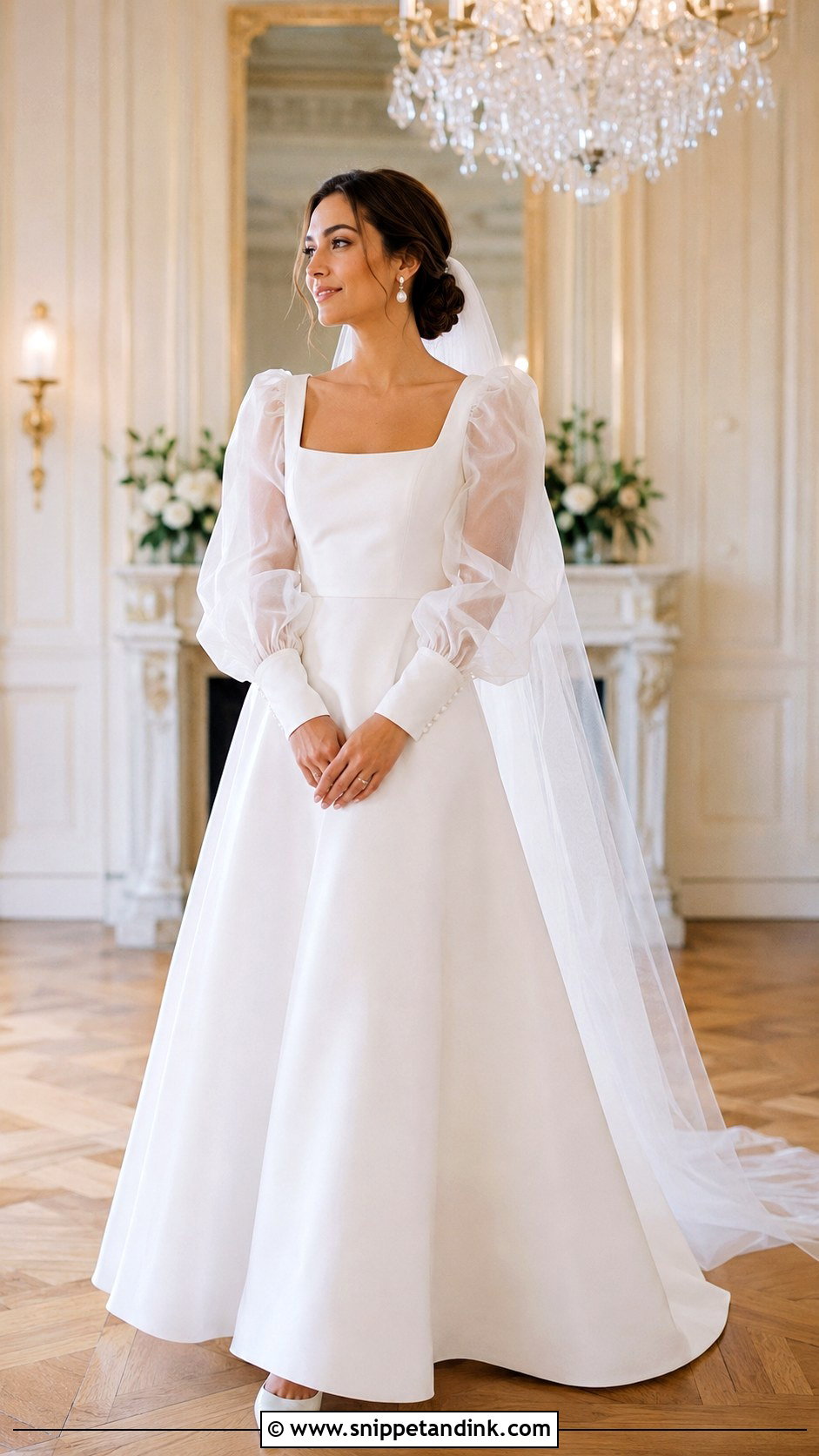 Puff Sleeve Wedding Dress - Snippet and Ink - 20 Feminine Wedding Dress Ideas