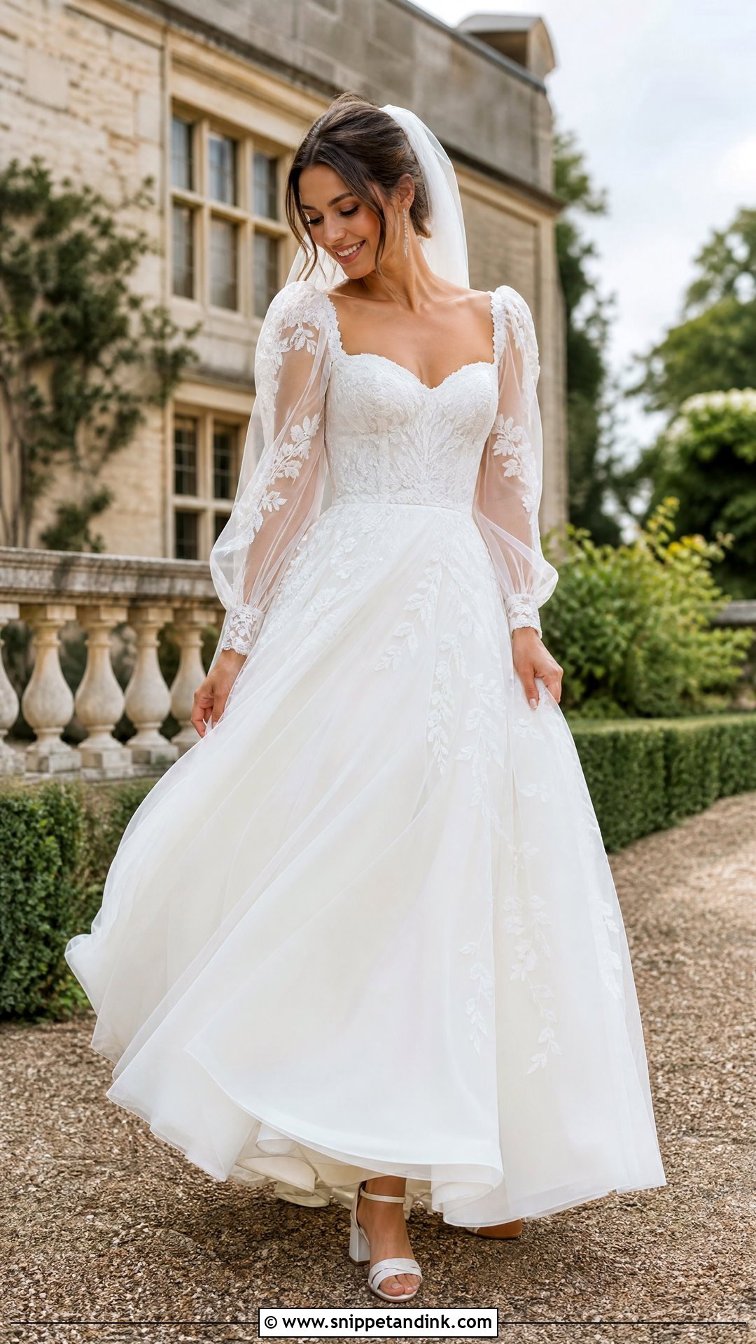 Puff Sleeve Wedding Dress - Snippet and Ink - 20 Romantic Fairytale Wedding Dresses
