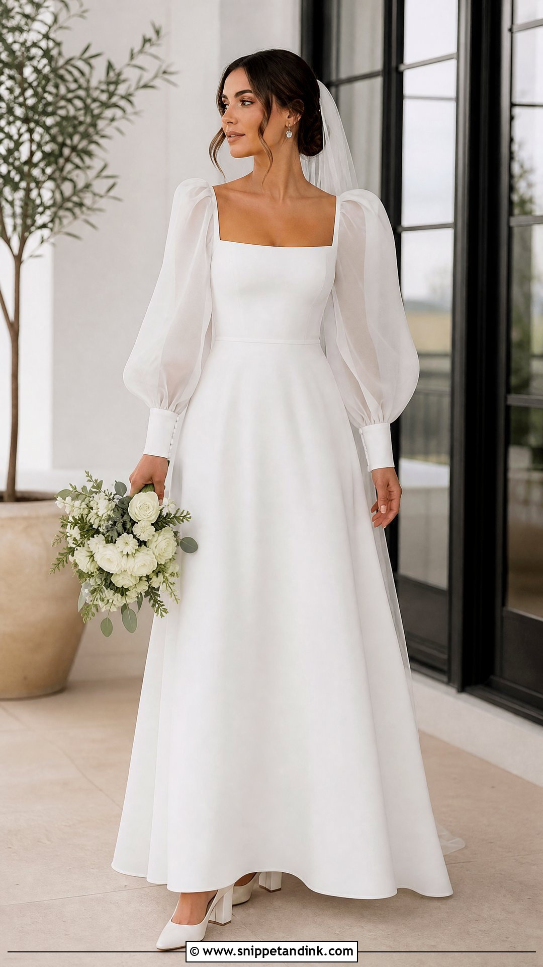 Puff Sleeve Wedding Dress - Snippet and Ink - 20 Sewing Wedding Dress Ideas