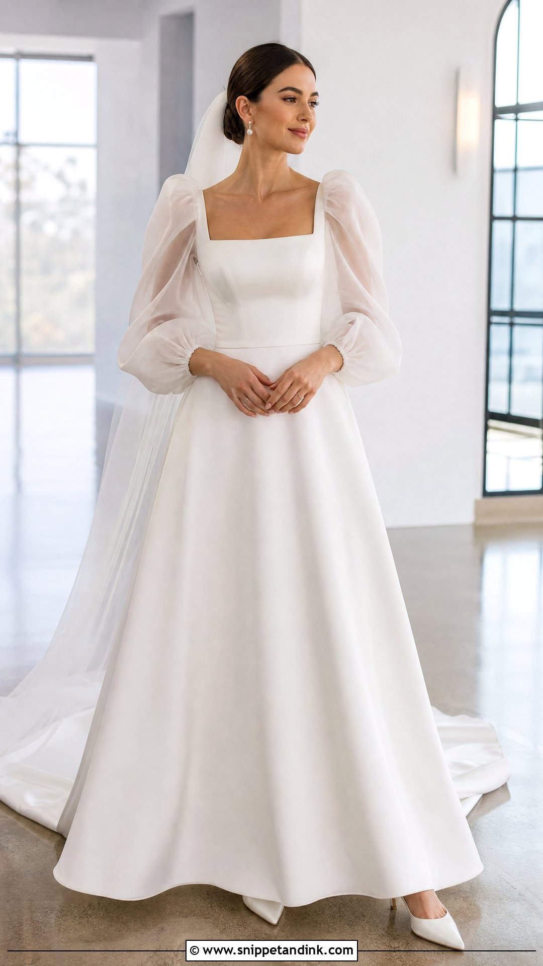 Puff Sleeve Wedding Dress - Snippet and Ink - 20 Wedding Dress Top Styles
