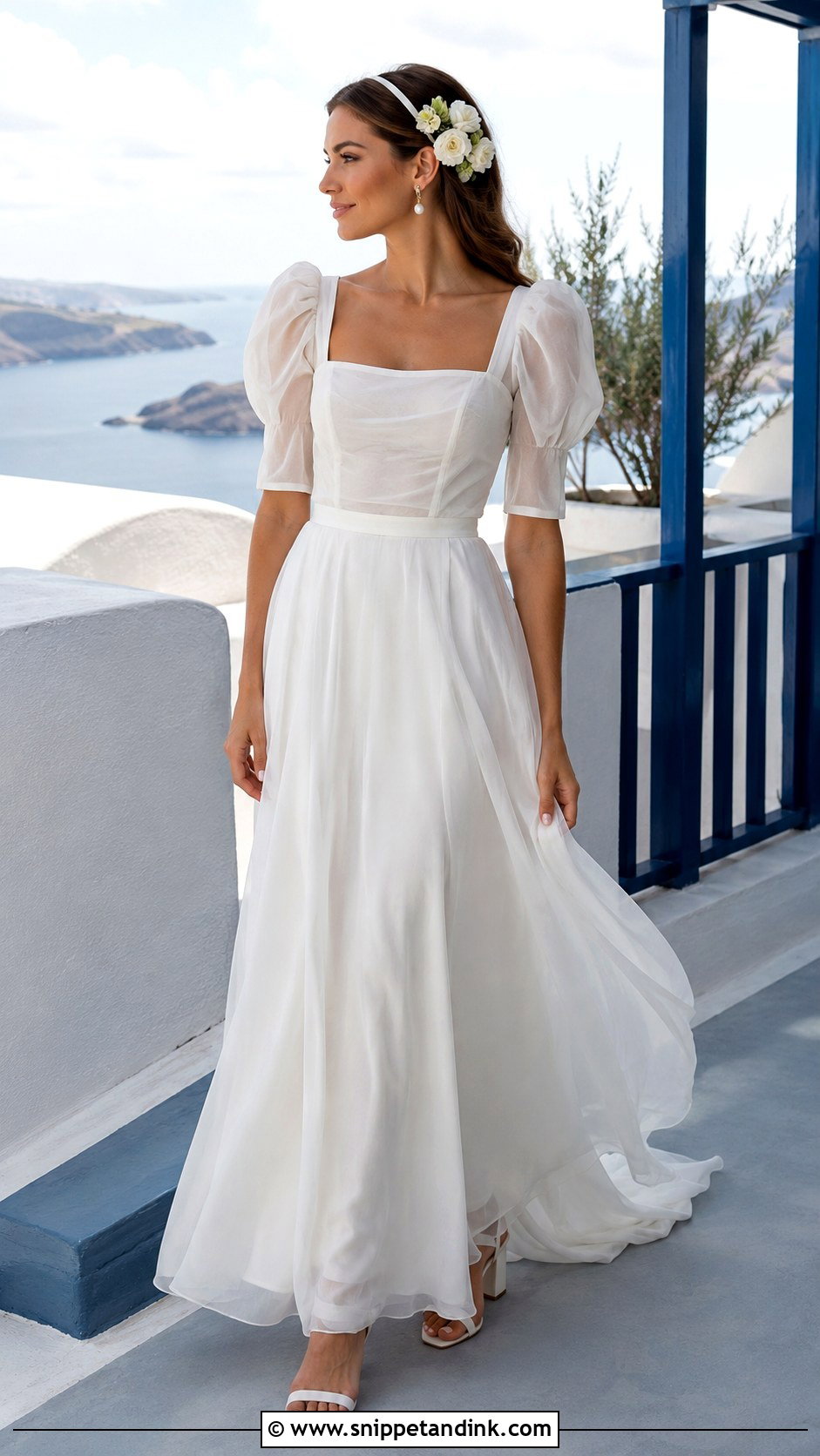 Puff Sleeve Wedding Dress - Snippet and Ink - 20 Mama Mia Wedding Dress Ideas