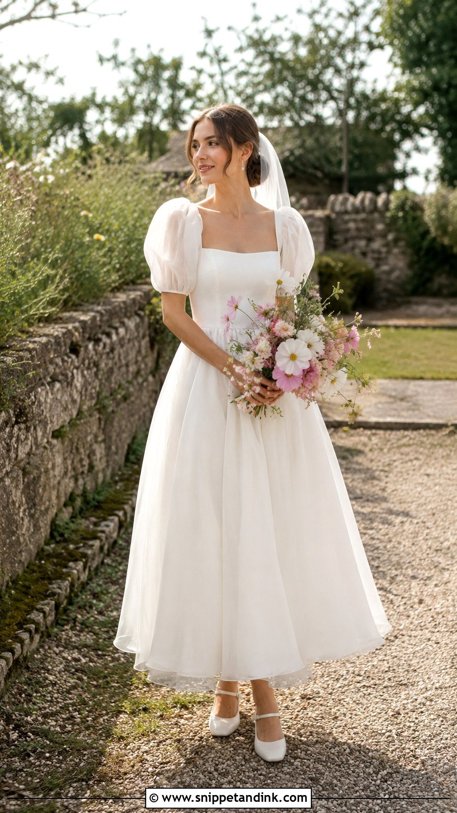 Puff Sleeve Wedding Dress - Snippet and Ink - 20 Natural Wedding Dress Ideas